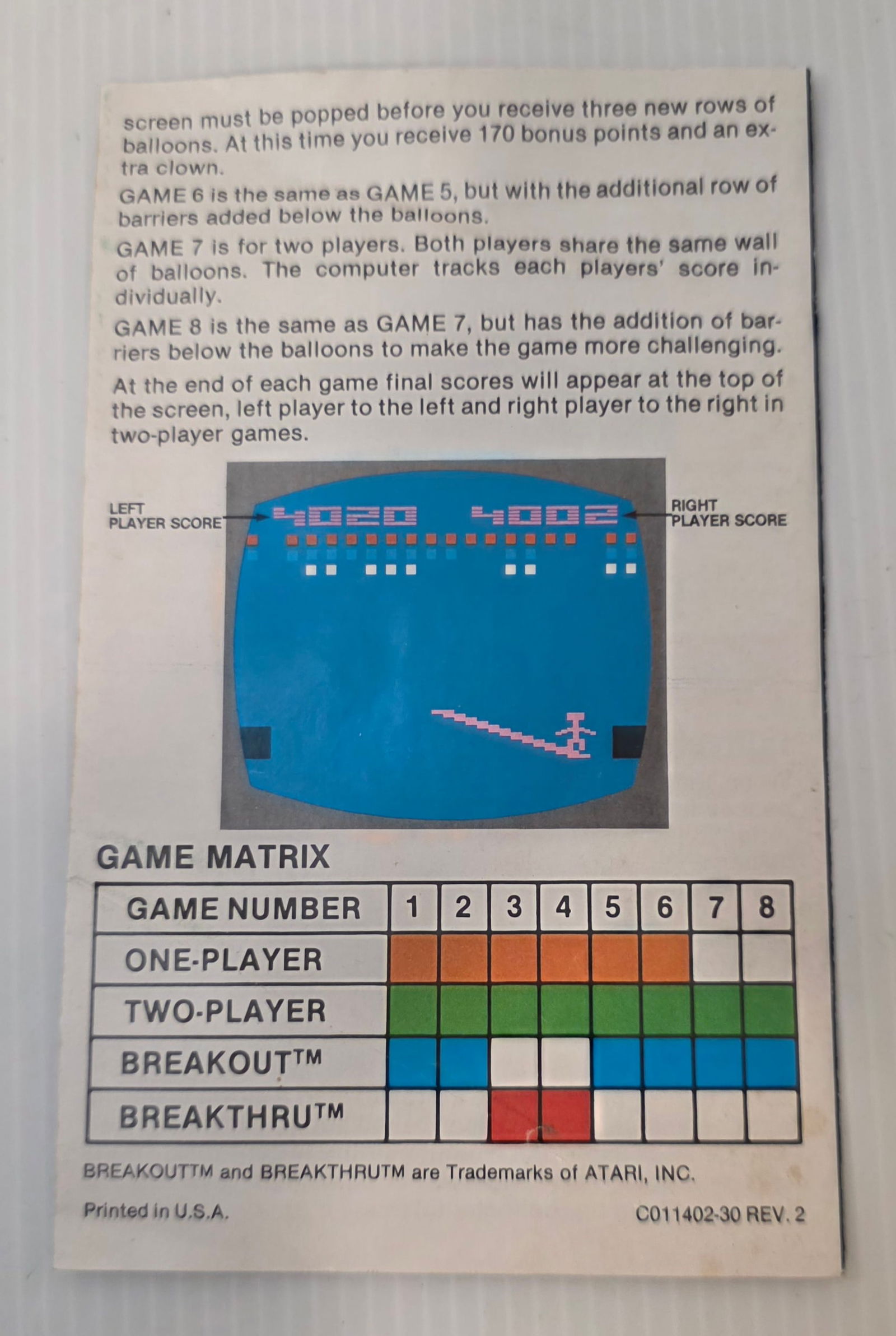 Atari Circus Atari CX-2630 CIB - 3