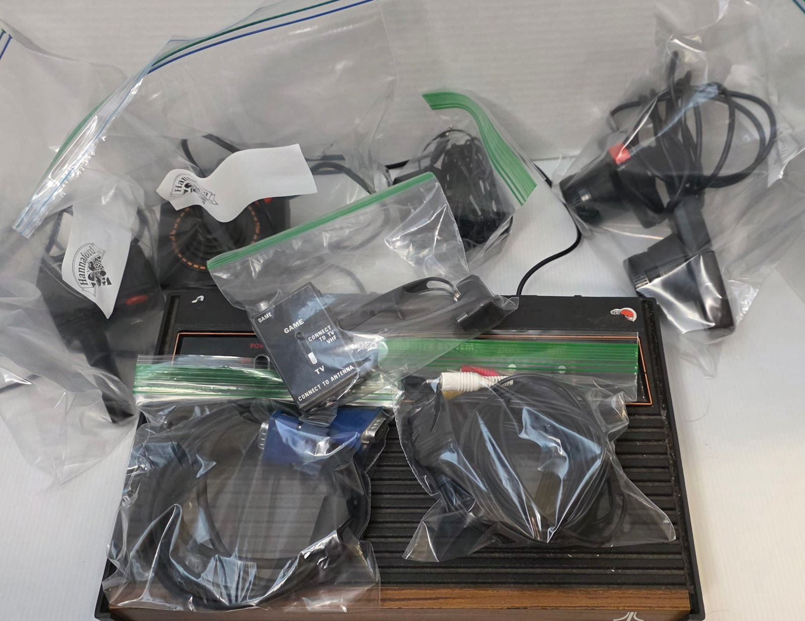 Atari 2600 Video Computer System Console Lot with Controllers & Cables - 13