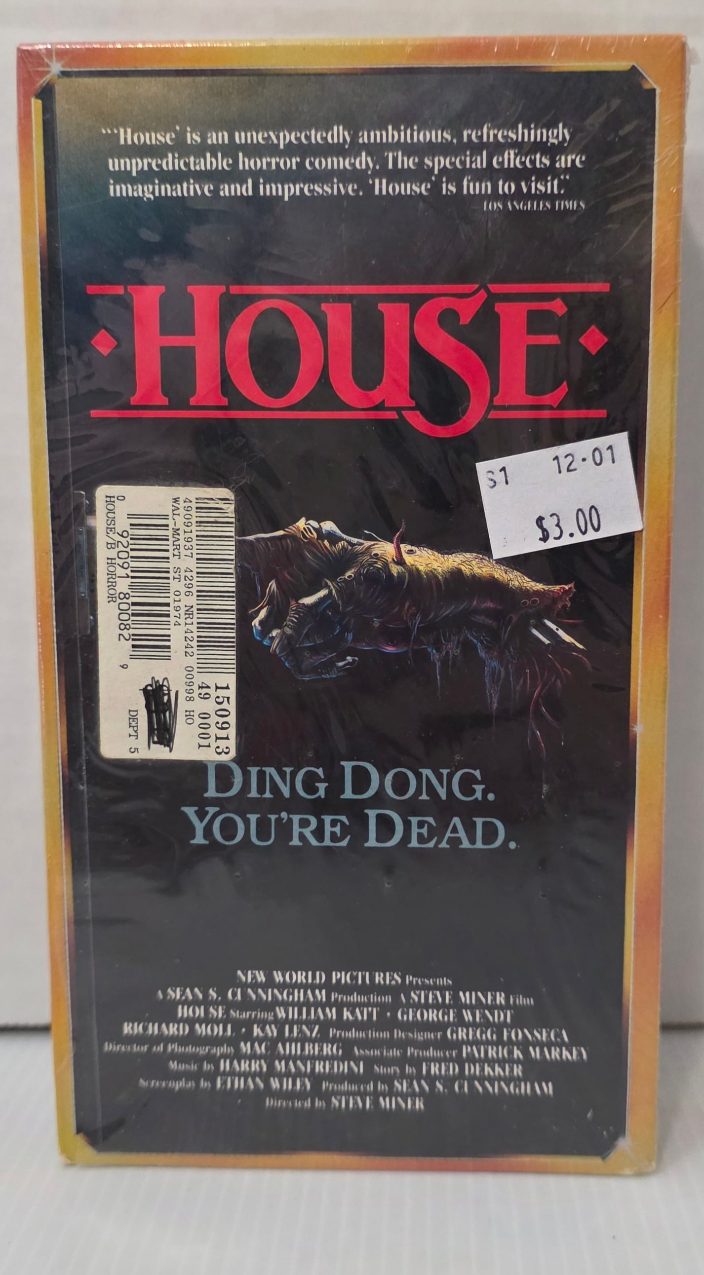 House 1985 Horror VHS Original Shrink Partial Wrap (1 of 8)