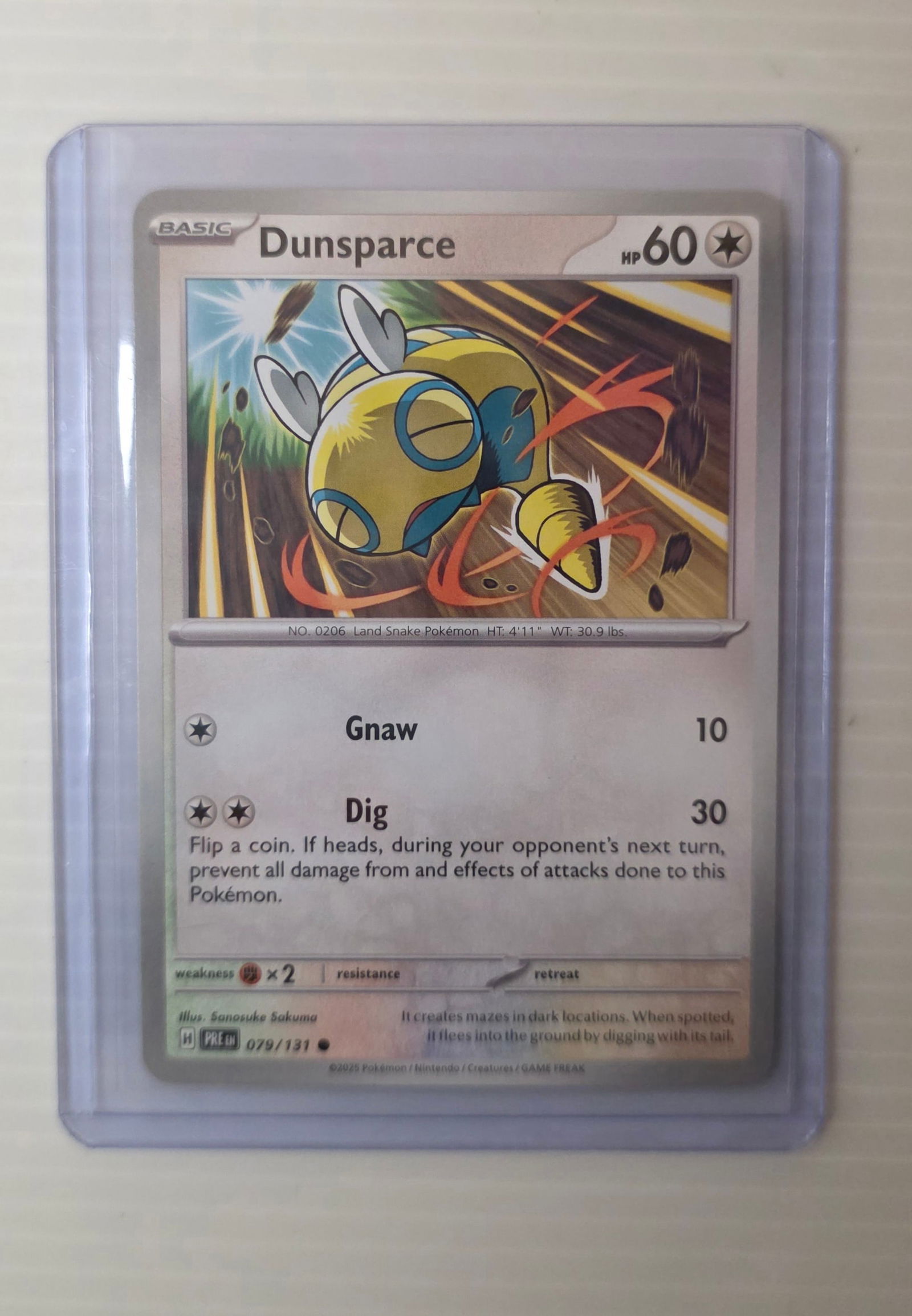 Dunsparce 079/131 Promo Raw Pokemon Card in Top Loader (1 of 4)