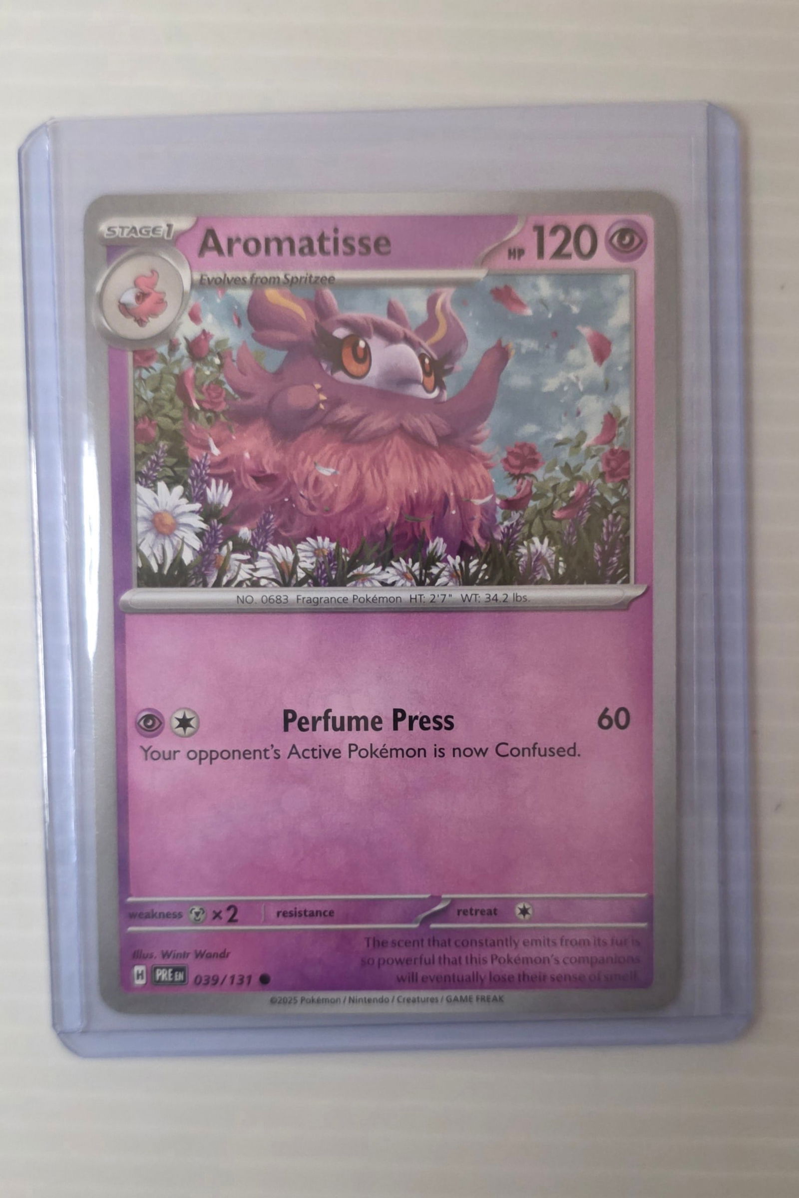 Aromatisse 039/131 Promo Raw Pokemon Card in Top Loader (1 of 4)