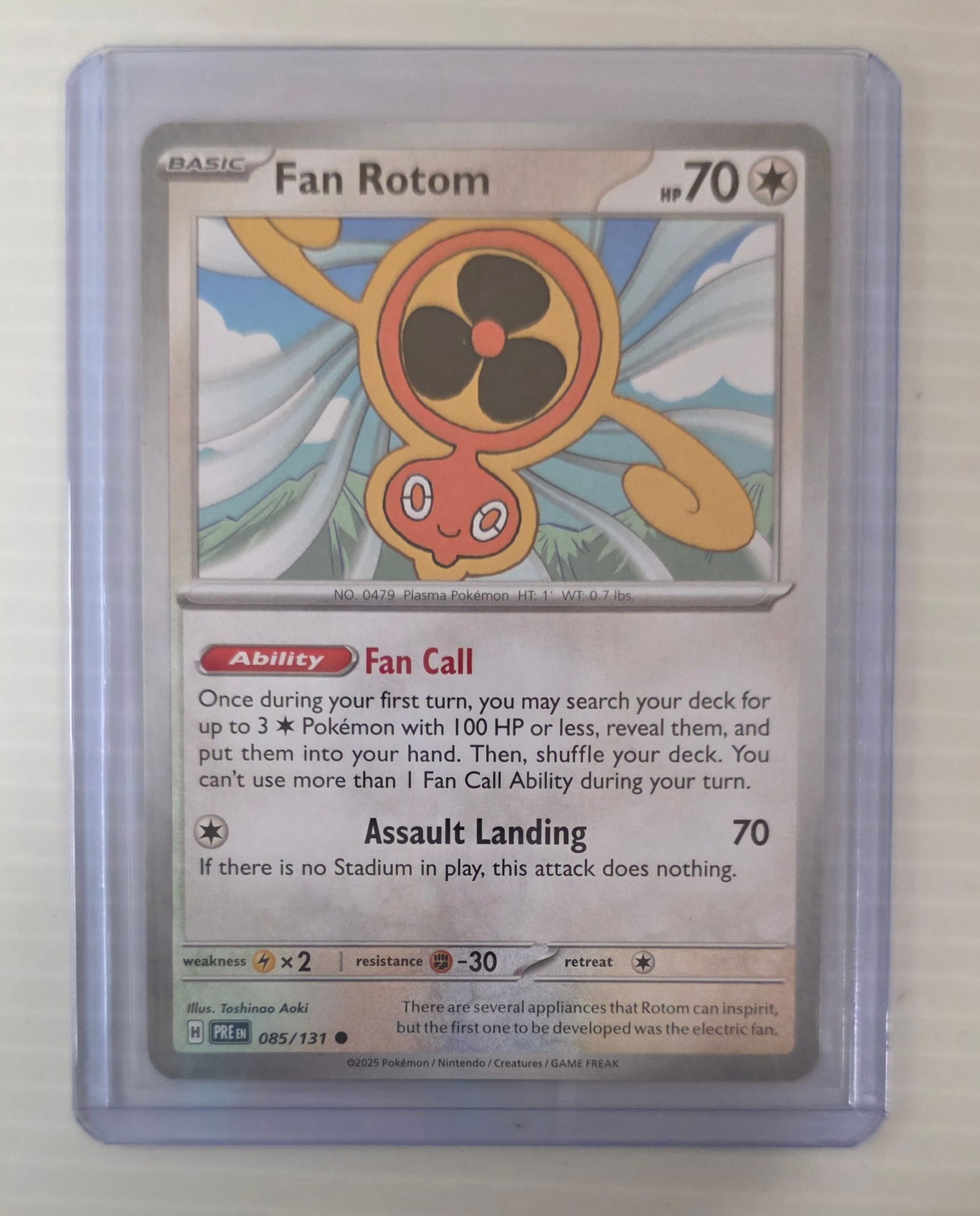 Fan Rotom 085/131 Promo Raw Pokemon Card in Top Loader (1 of 4)