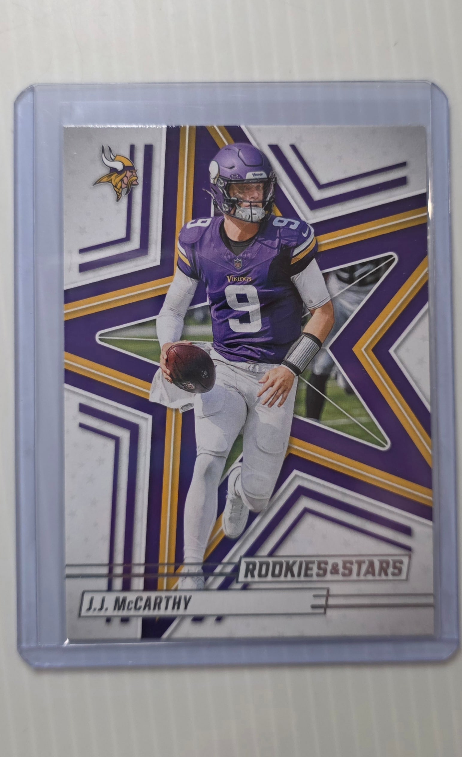 2025 Panini Rookies & Stars J.J. McCarthy #74 Minnesota Vikings NFL Football Car (1 of 3)