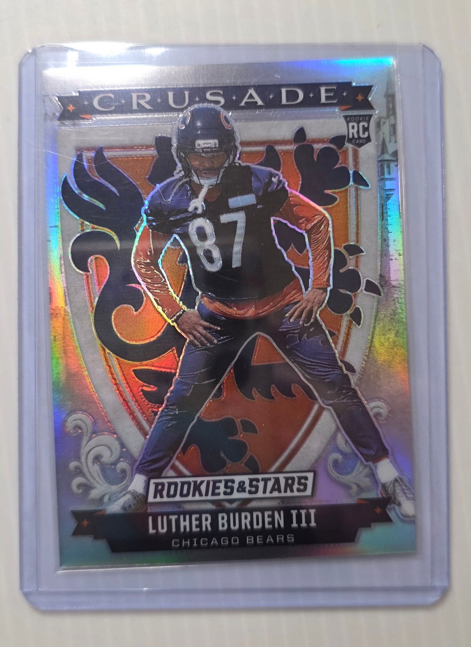 2025 Panini Rookies & Stars Crusade Luther Burden III RC Chicago Bears Rookie Insert Card (1 of 3)