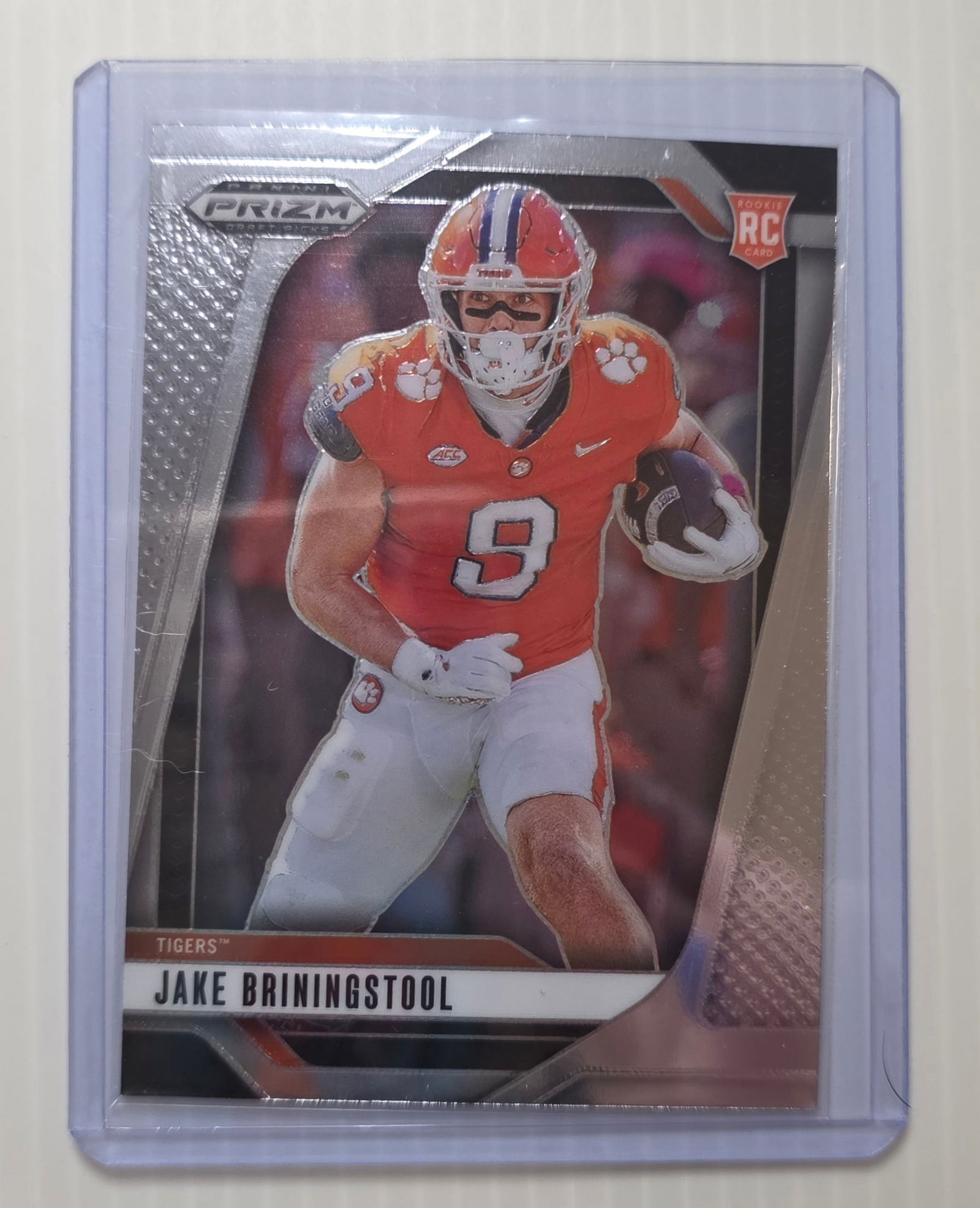 2025 Panini Prizm Draft Picks Jake Briningstool Silver Prizm RC Clemson Tigers Rookie Card (1 of 3)