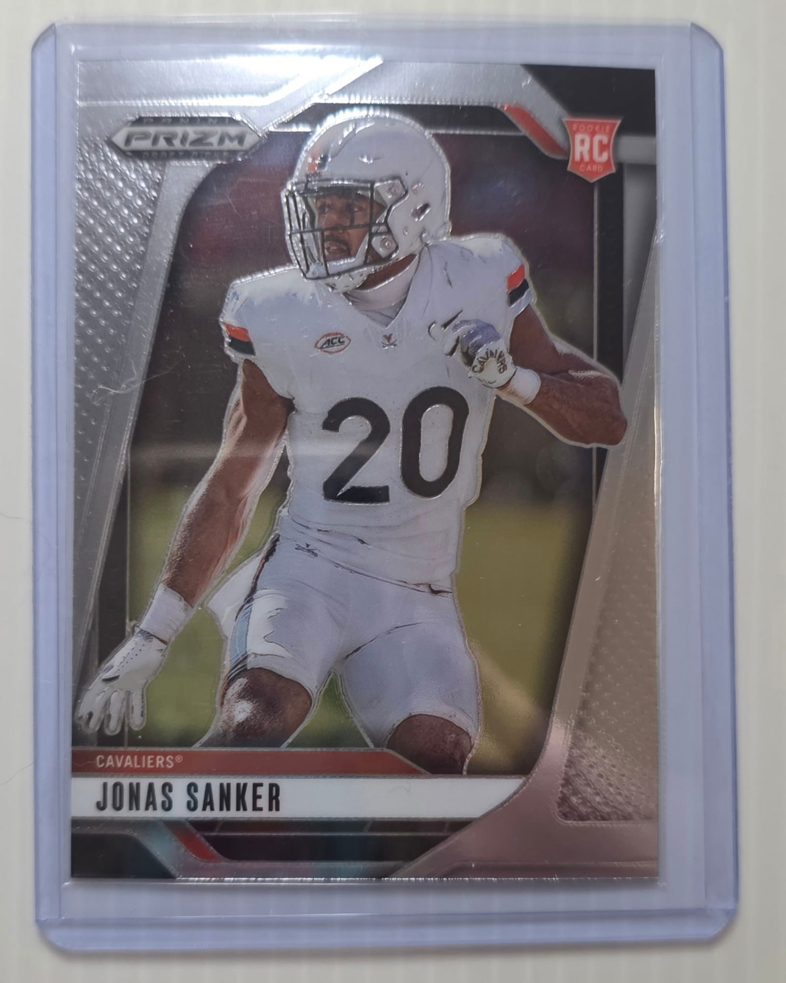 2025 Panini Prizm Draft Picks Jonas Sanker Silver Prizm RC Virginia Cavaliers Rookie Card (1 of 3)