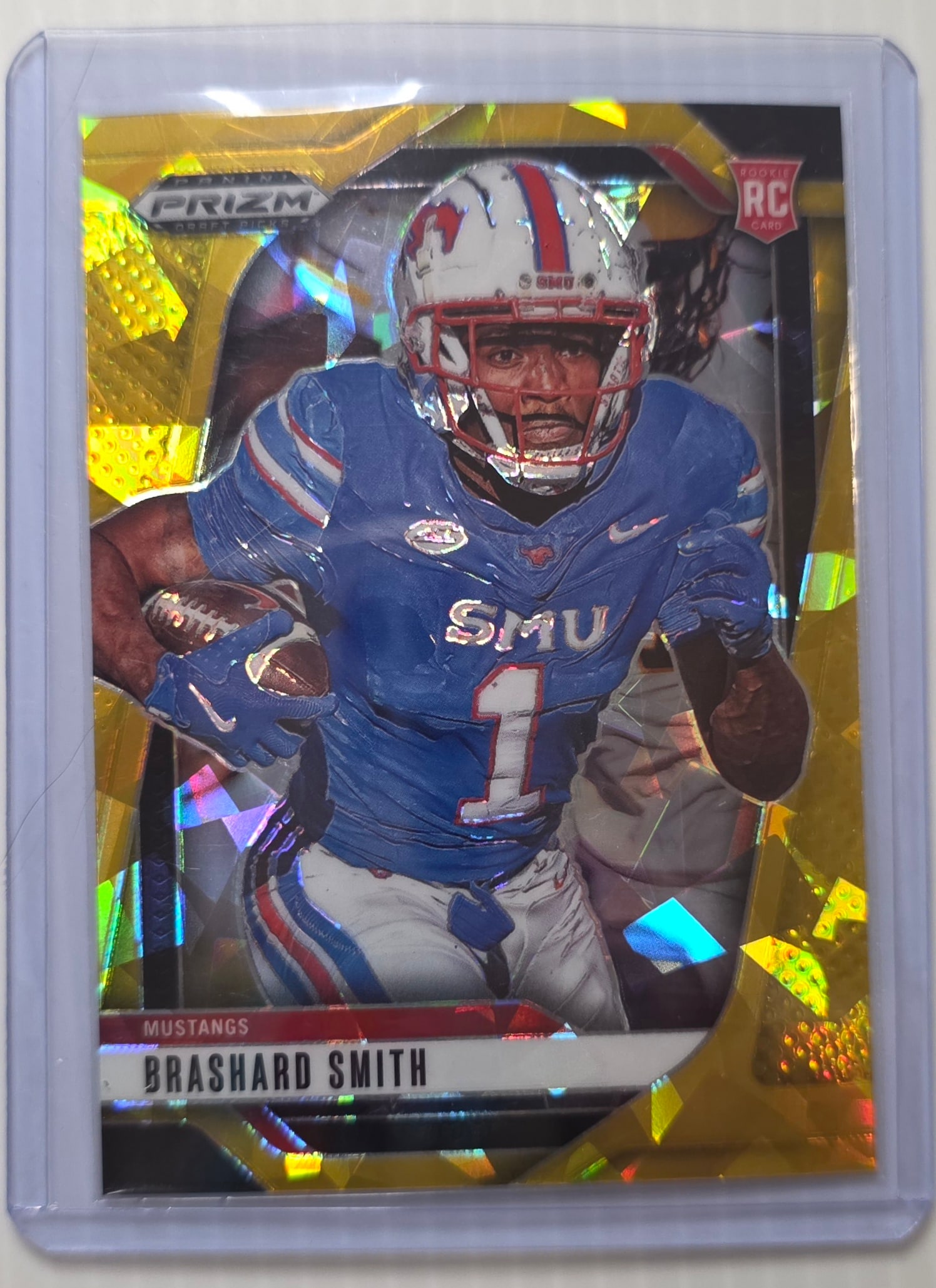 2025 Panini Prizm Draft Picks Brashard Smith Gold Prizm RC SMU Mustangs Rookie Card (1 of 3)