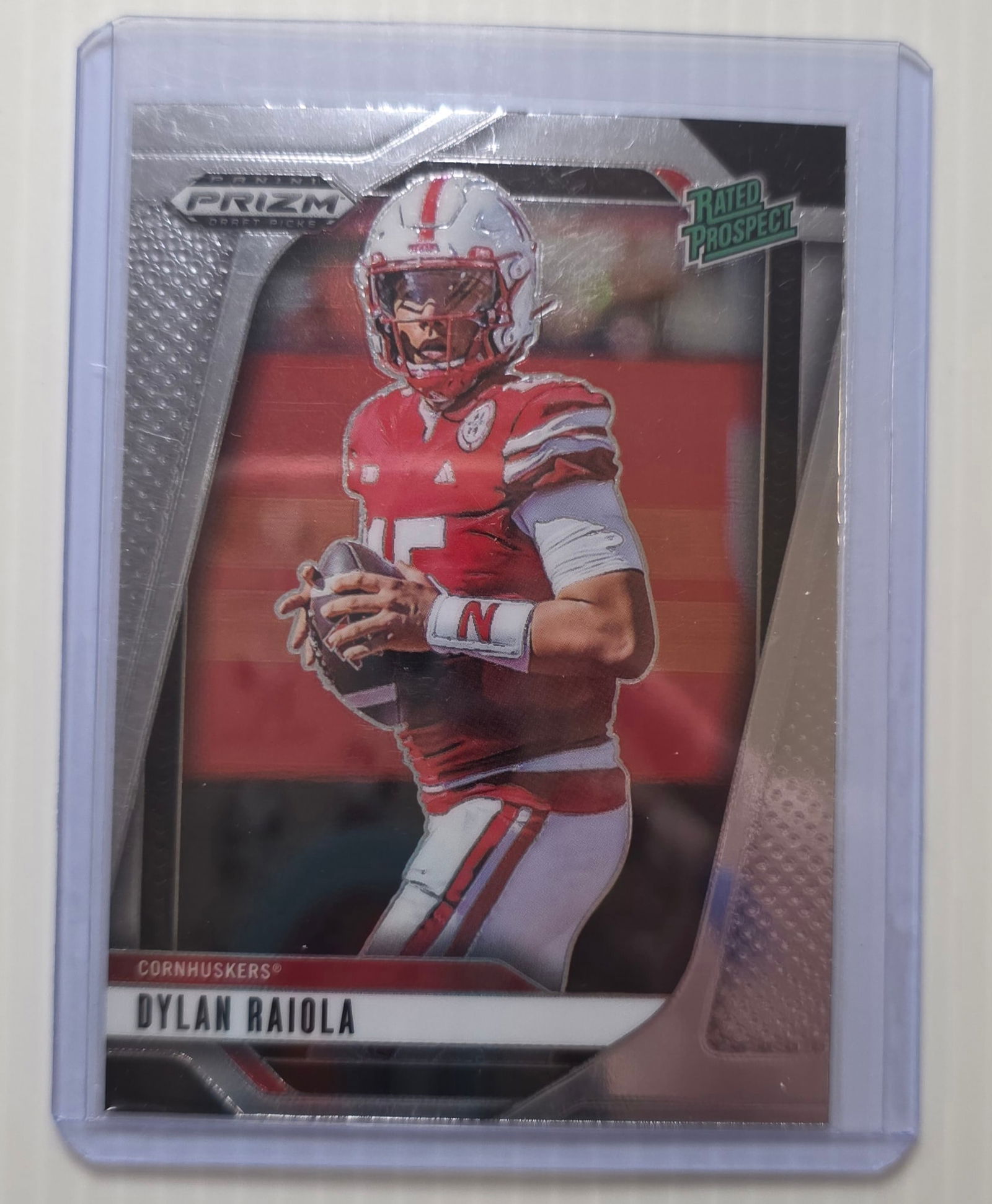 2025 Panini Prizm Draft Picks Dylan Raiola Rated Prospect Nebraska Cornhuskers Rookie Card (1 of 3)