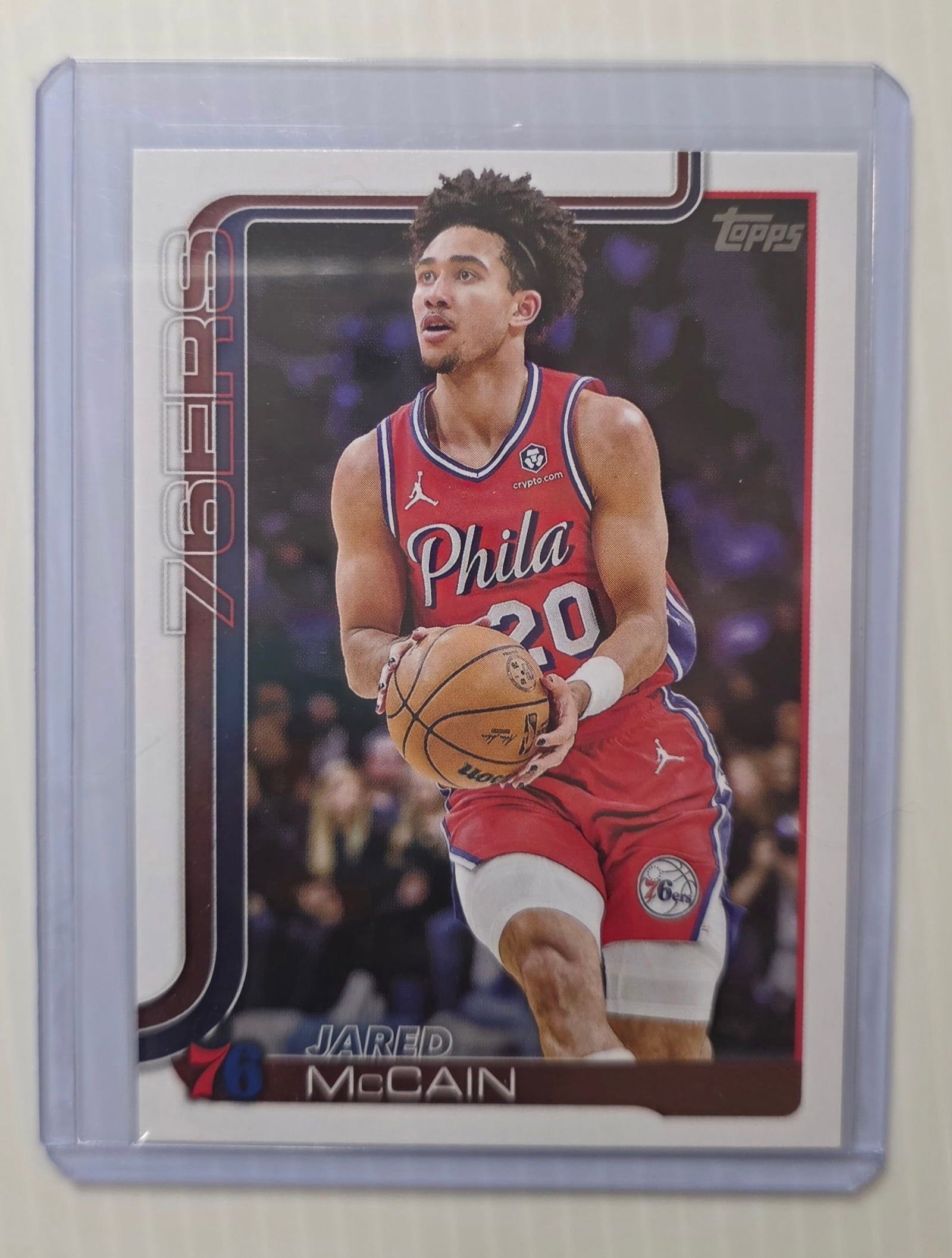 2025 Topps Flagship Jared McCain #24 Philadelphia 76ers Rookie NBA Basketball Card (1 of 3)