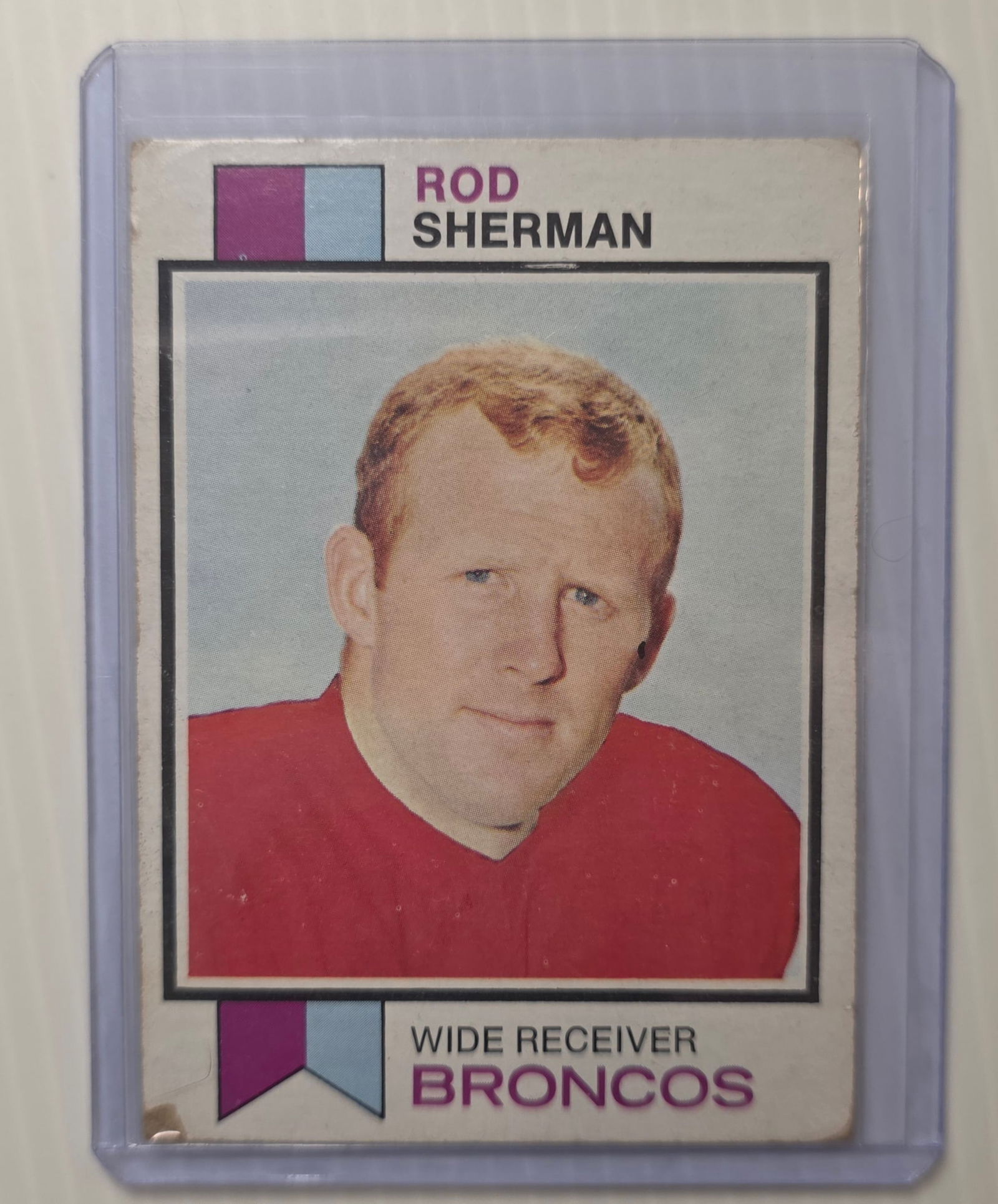 1973 Topps Rod Sherman #161 Denver Broncos Wide Receiver NFL Football Card (1 of 3)