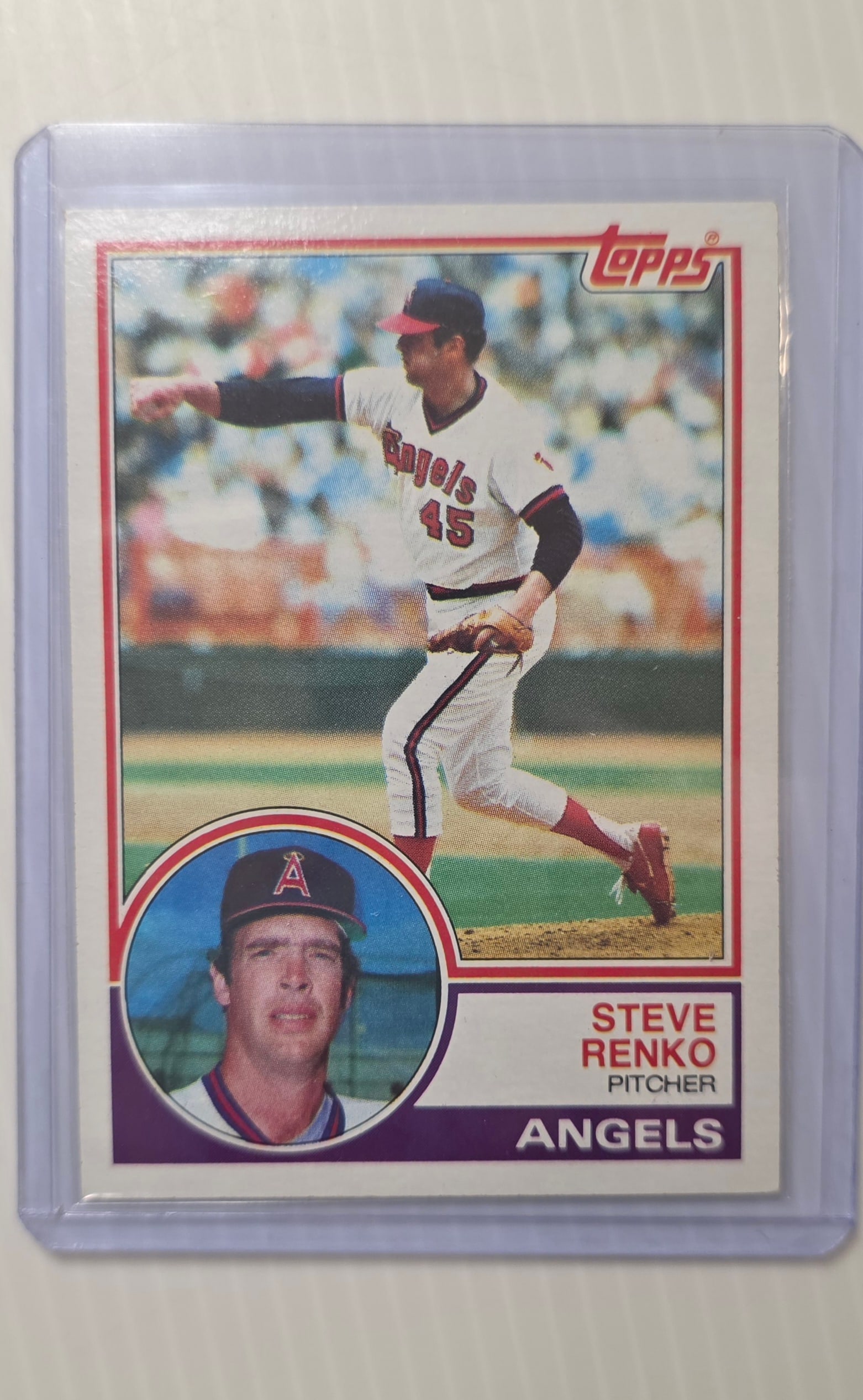 1977 Topps Steve Renko #256 California Angels Pitcher MLB Baseball Card (1 of 3)