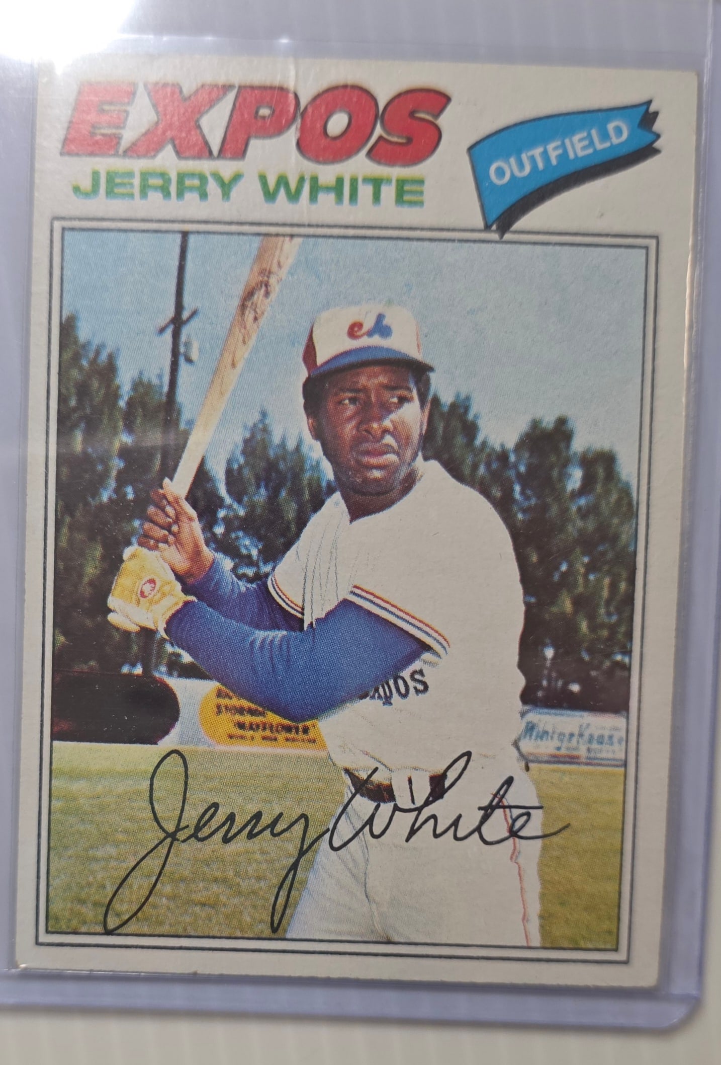 1977 Topps Jerry White #177 Montreal Expos Outfield MLB Baseball Card (1 of 4)