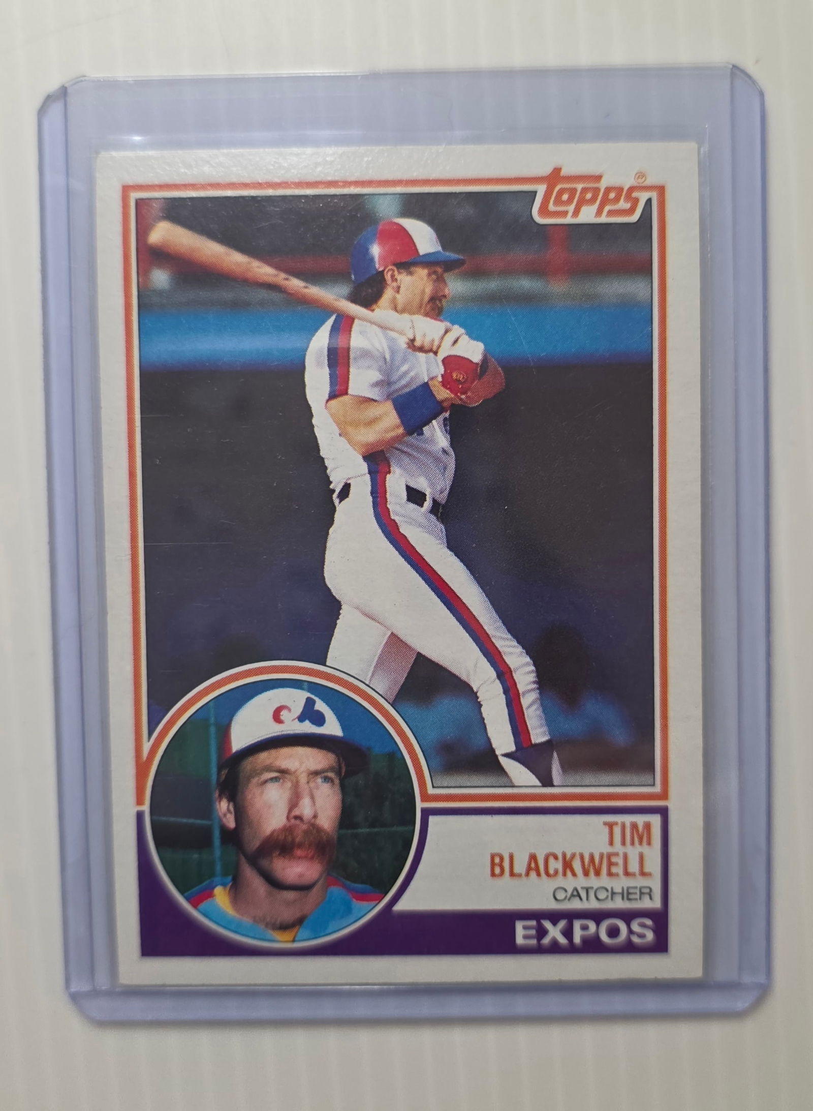 1983 Topps Tim Blackwell #57 Montreal Expos Catcher MLB Baseball Card (1 of 3)