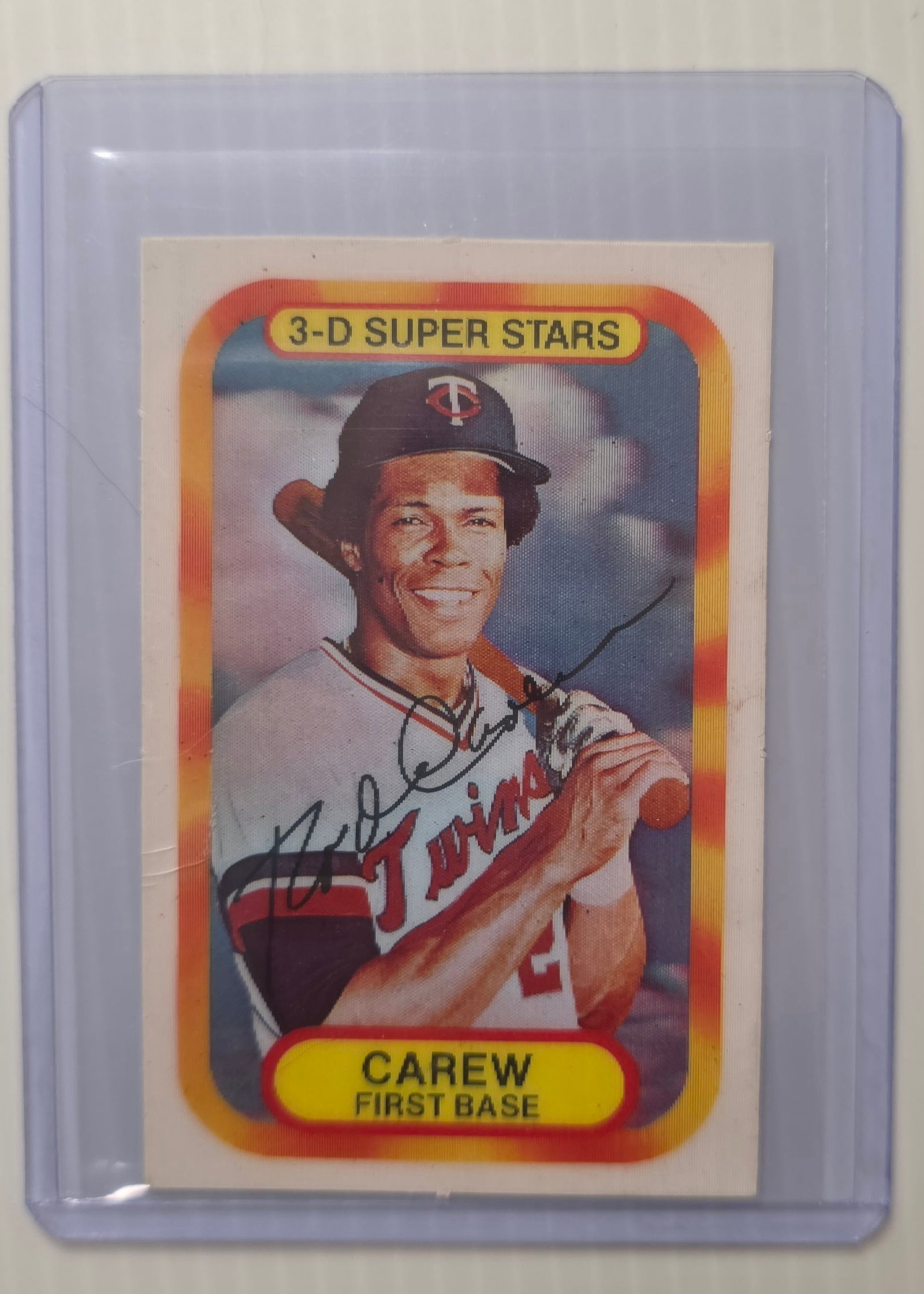 1983 Topps 3-D Super Stars Rod Carew Minnesota Twins Baseball Card (1 of 3)