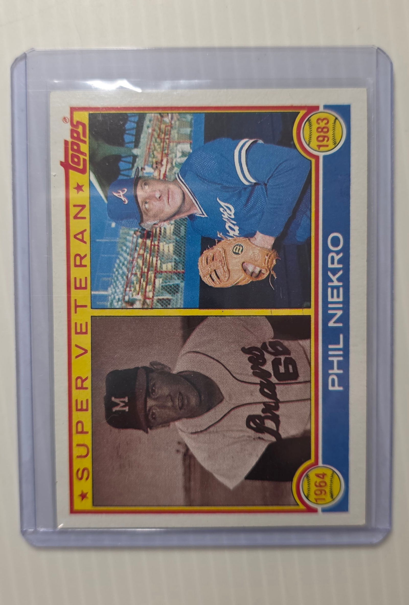 1983 Topps Super Veteran Phil Niekro #411 Atlanta Braves Baseball Card (1 of 3)