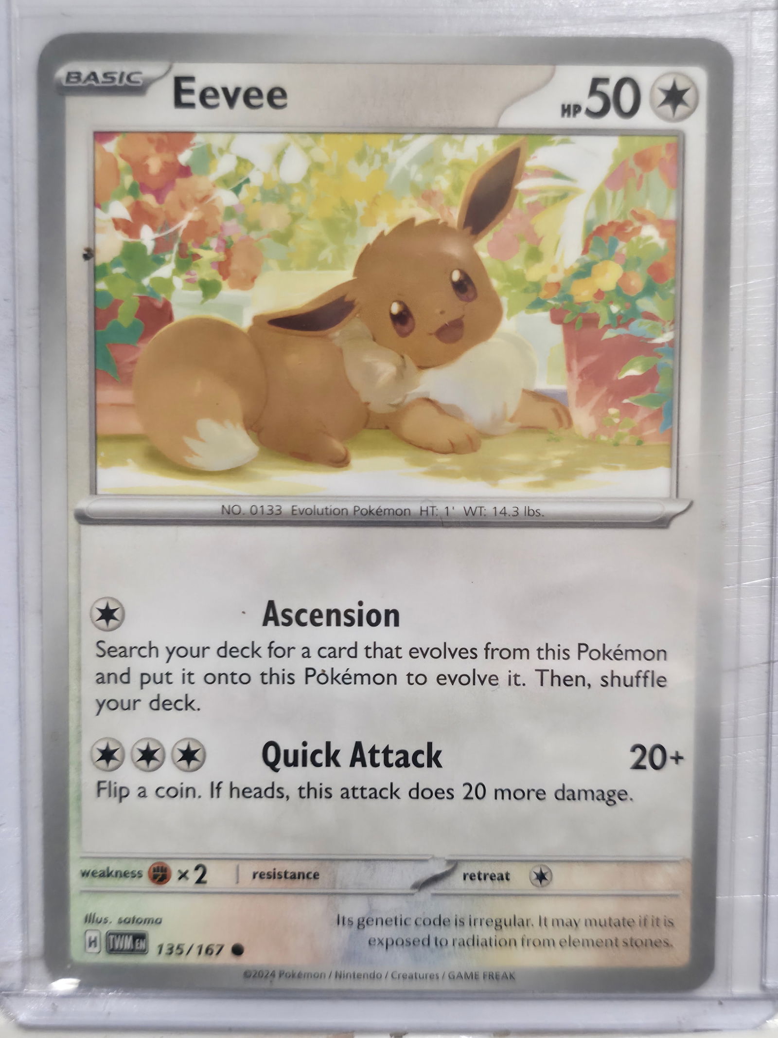 2024 Eevee Twilight Masquerade 135/167 Common (1 of 3)