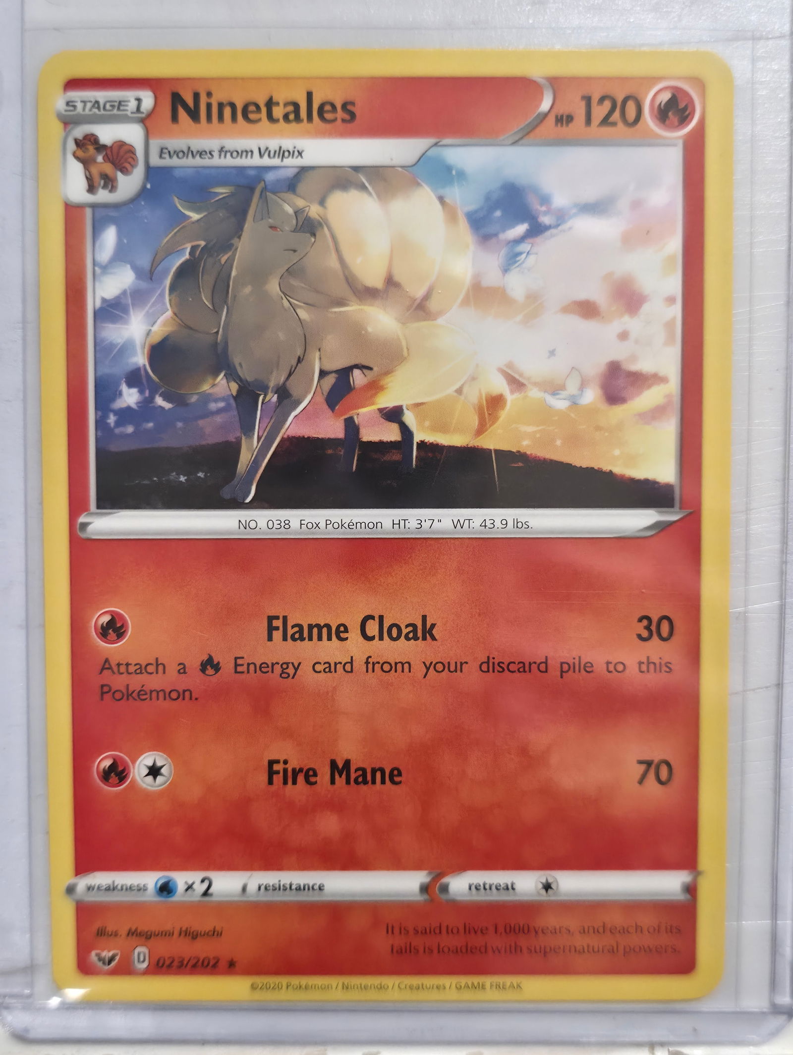 2020 Ninetales Sword and Shield 023/202 Rare (1 of 3)