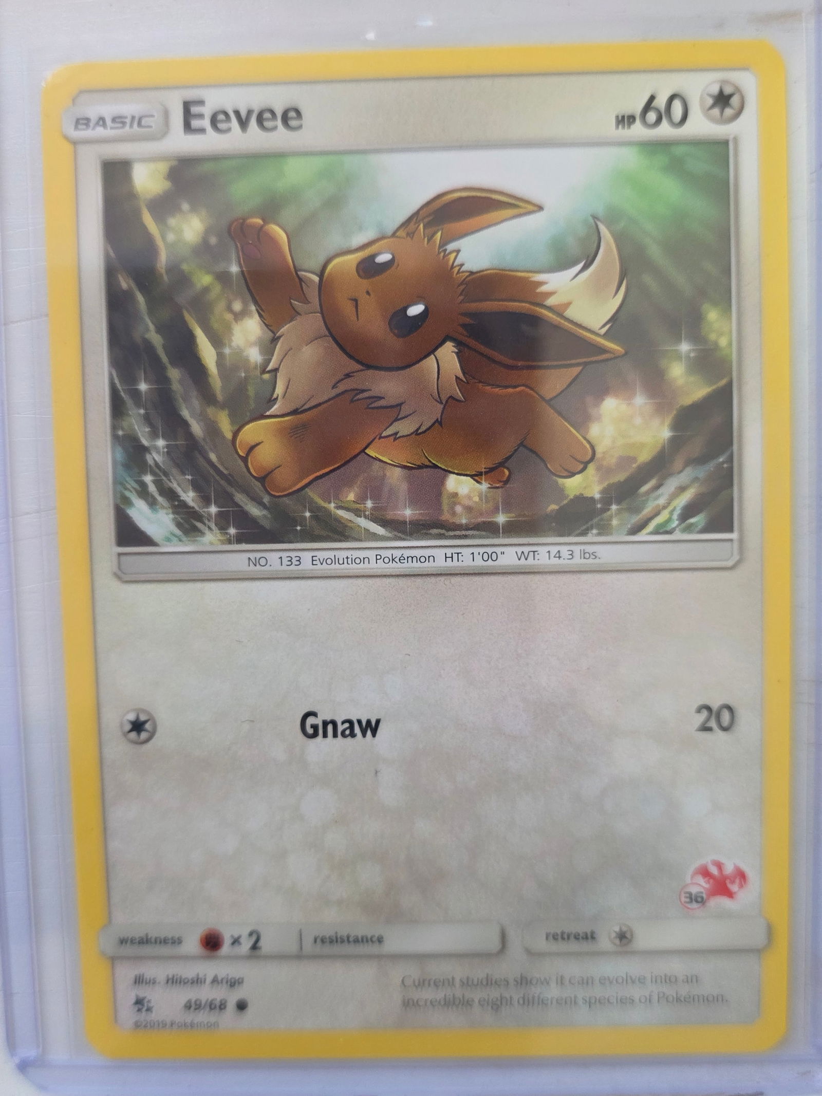 2019 Eevee Hidden Fates 49/68 Shiny Holo (1 of 3)