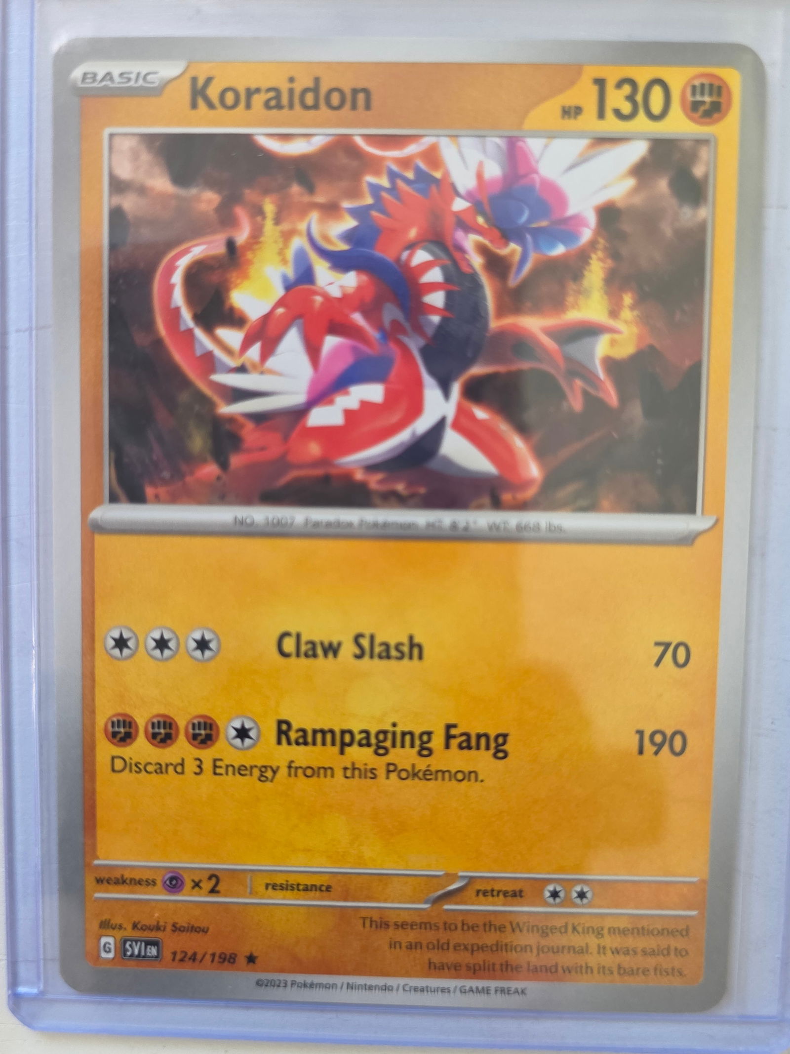 2023 Koraidon Scarlet & Violet 124/198 Rare Pokemon TCG Card Nintendo (1 of 3)