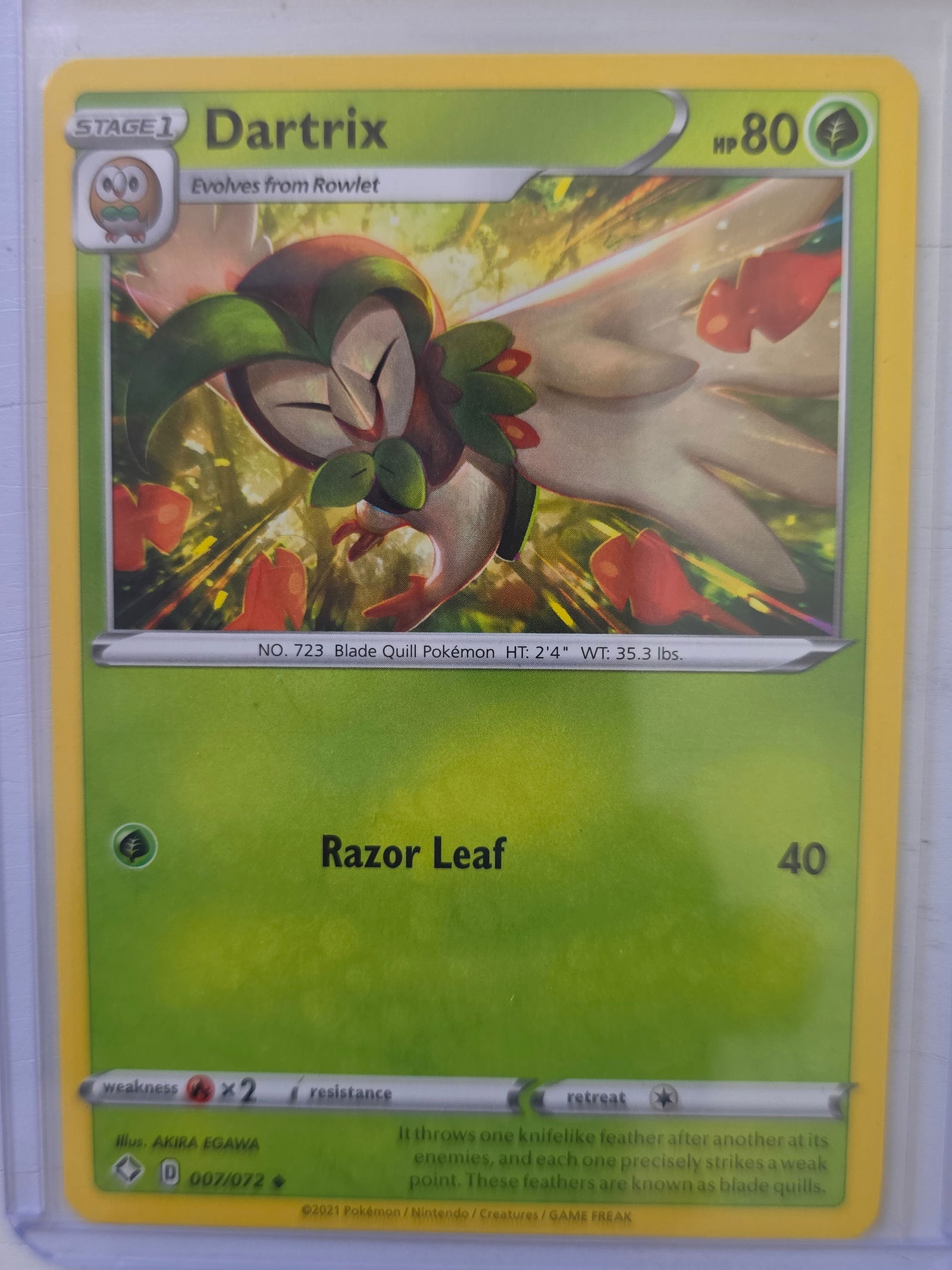 2021 Pokemon Dartrix McDonalds Collection 007/072 Holo TCG Card Nintendo (1 of 3)