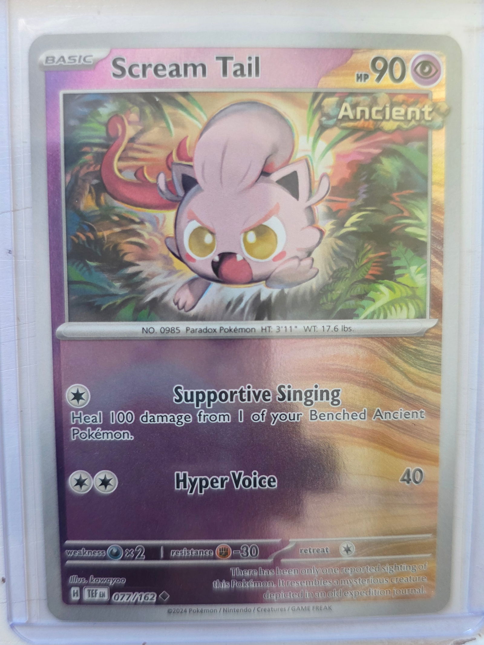 2024 Scream Tail Temporal Forces 077/162 Reverse Holo Pokemon Card (1 of 3)