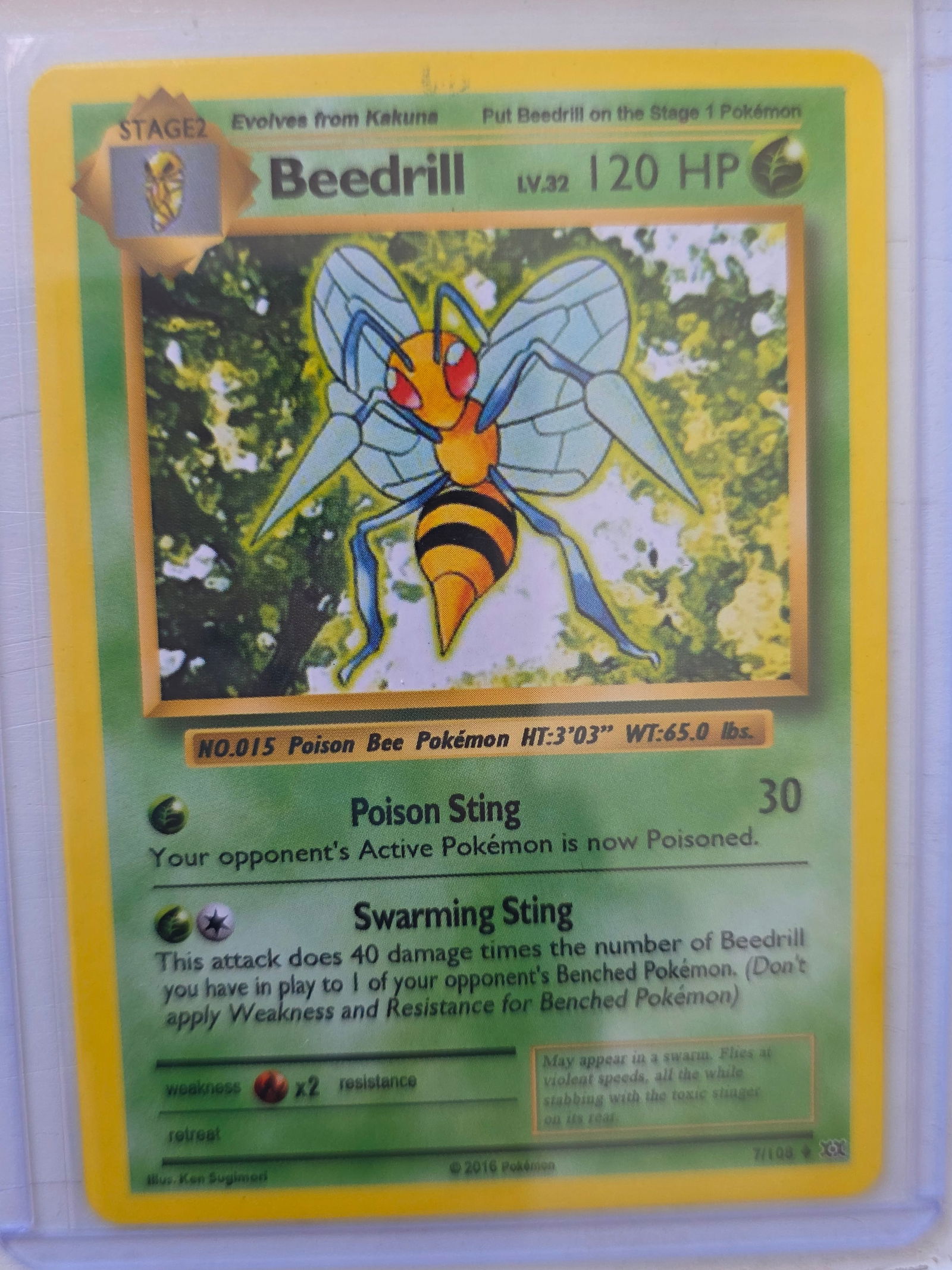 2016 Beedrill XY Evolutions 7/108 Rare Pokemon Card (1 of 3)