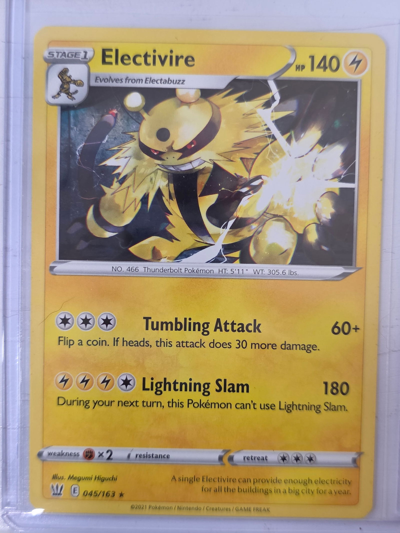 2021 Electivire Battle Styles 045/163 Rare Pokemon Card (1 of 3)