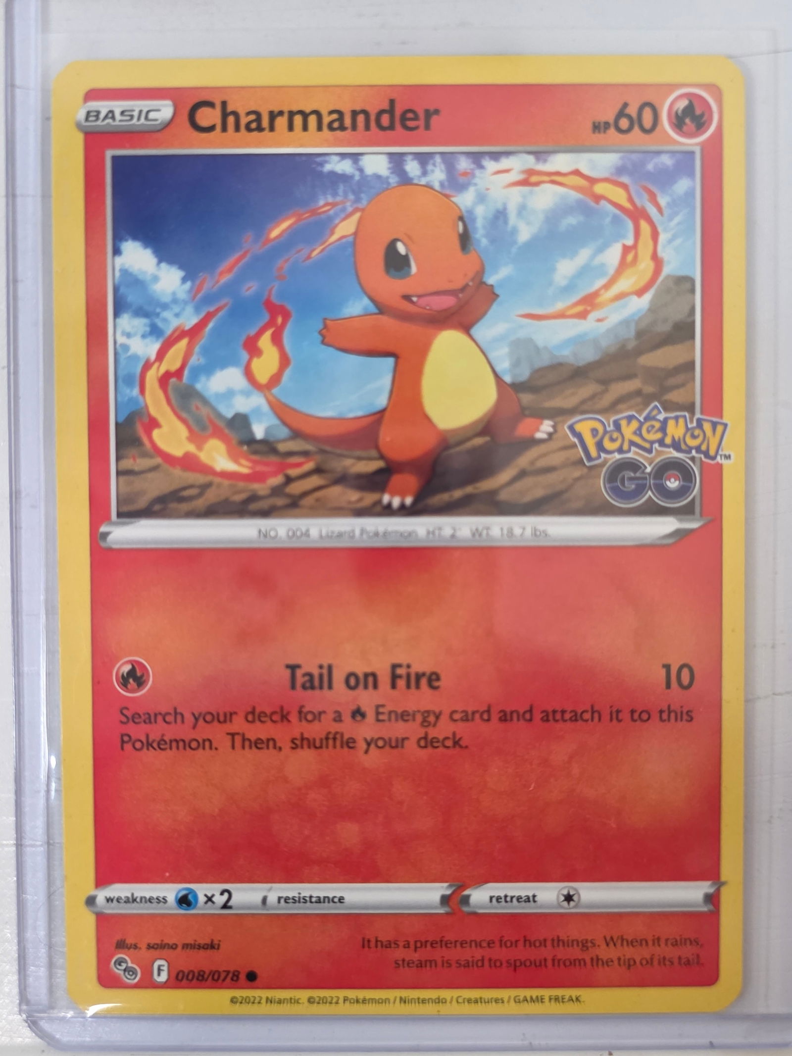 2022 Charmander Pokemon GO 008/078 Pokemon Card (1 of 3)