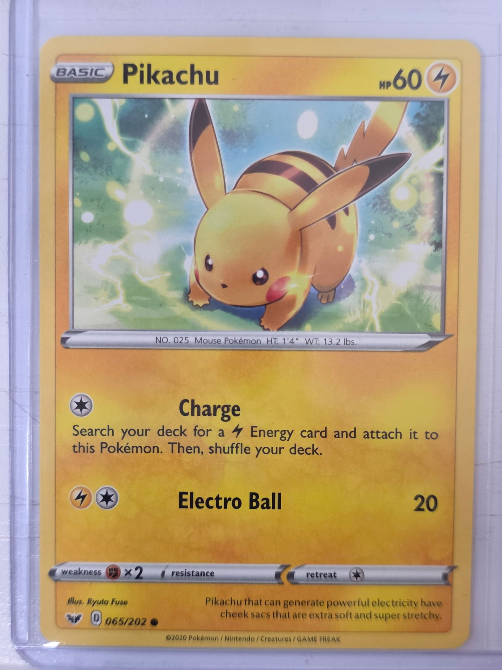 2020 Pikachu Vivid Voltage 065/202 Pokemon Card (1 of 3)