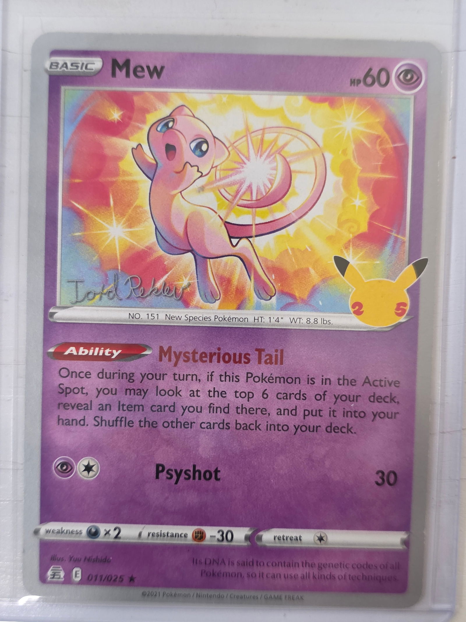 2021 Mew Celebrations 011/025 Holo Pokemon Card (1 of 3)
