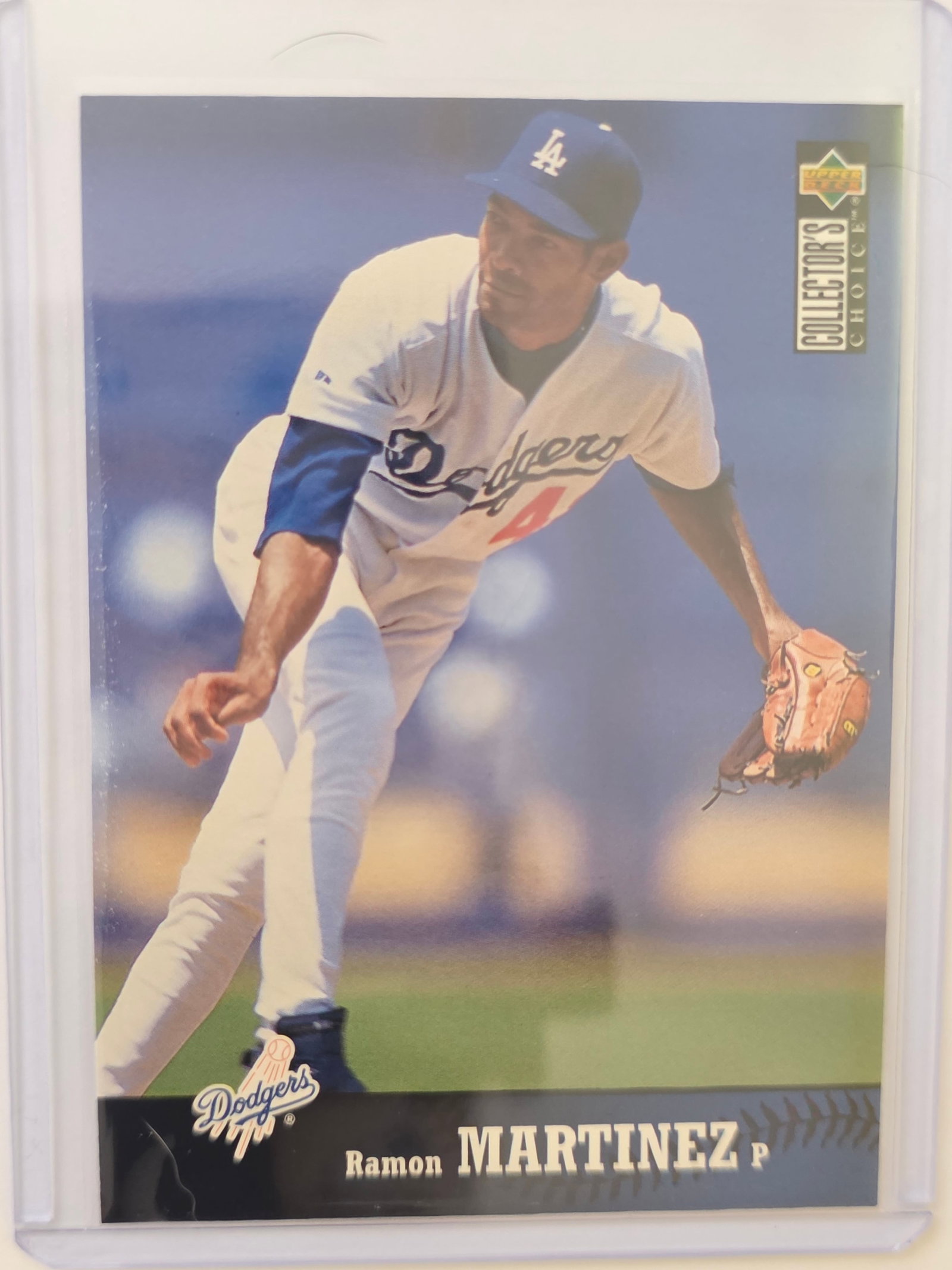 Ramon Martinez Collectors Choice 1997 Upper Deck Los Angeles Dodgers: 1997 Upper Deck Collector’s Choice Ramon Martinez card featuring the Los Angeles Dodgers pitcher. Classic late 90s base issue showing Martinez during his established MLB career. Standard release fro