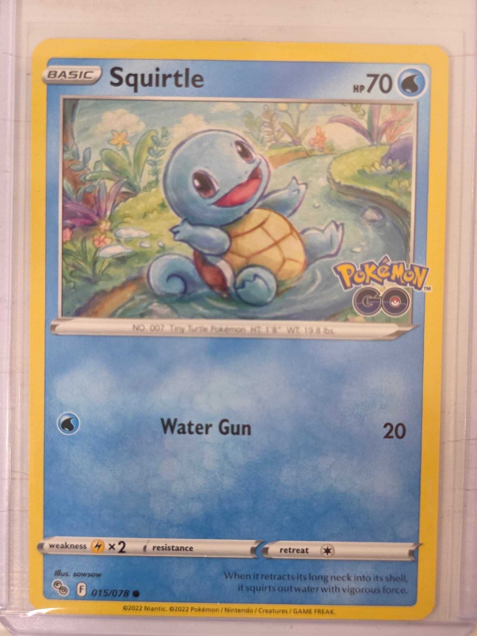 2022 Squirtle Pokemon GO 015/078 Pokemon Card (1 of 3)