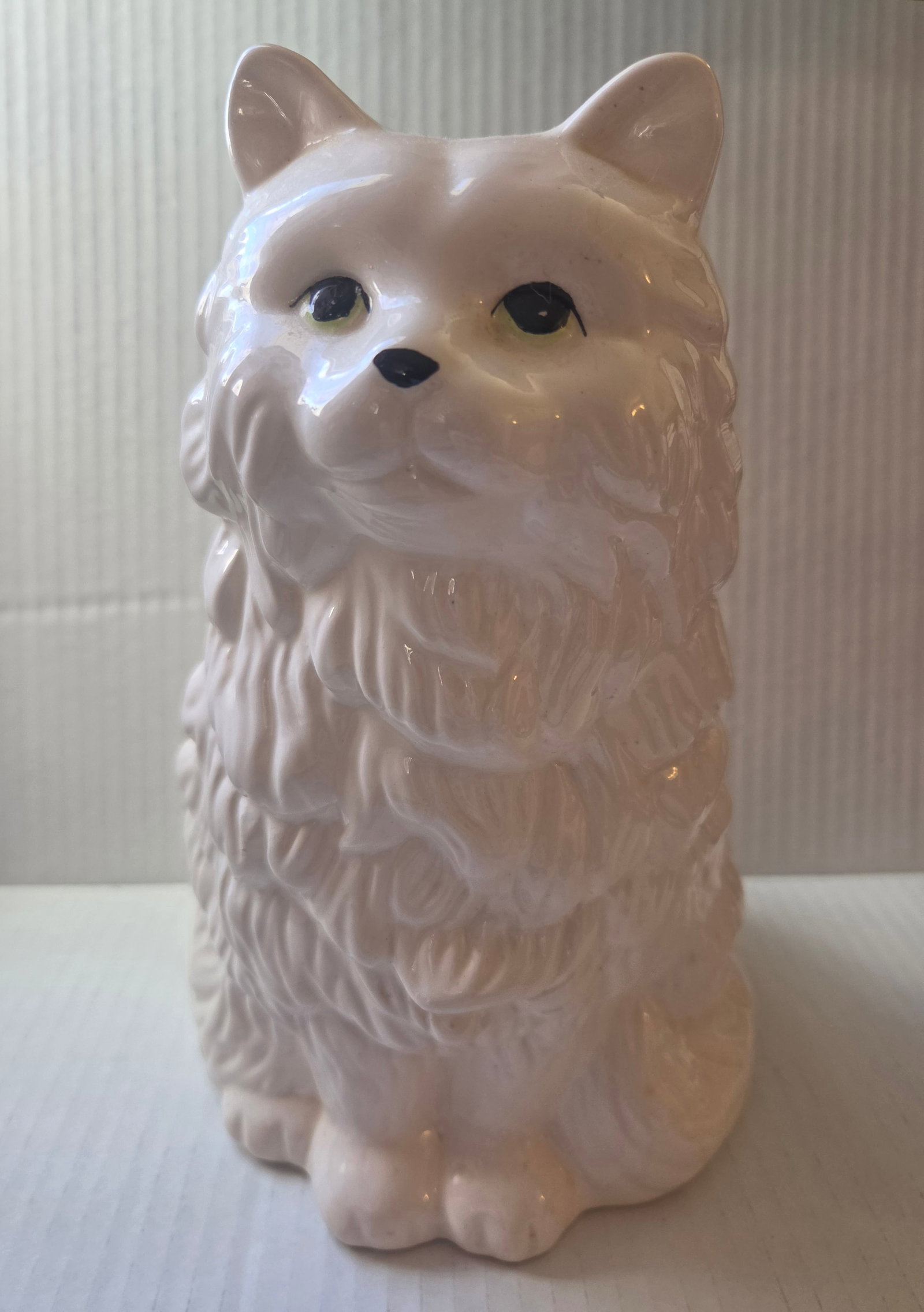 Vintage White Ceramic Cat Planter Figural Pottery (1 of 5)