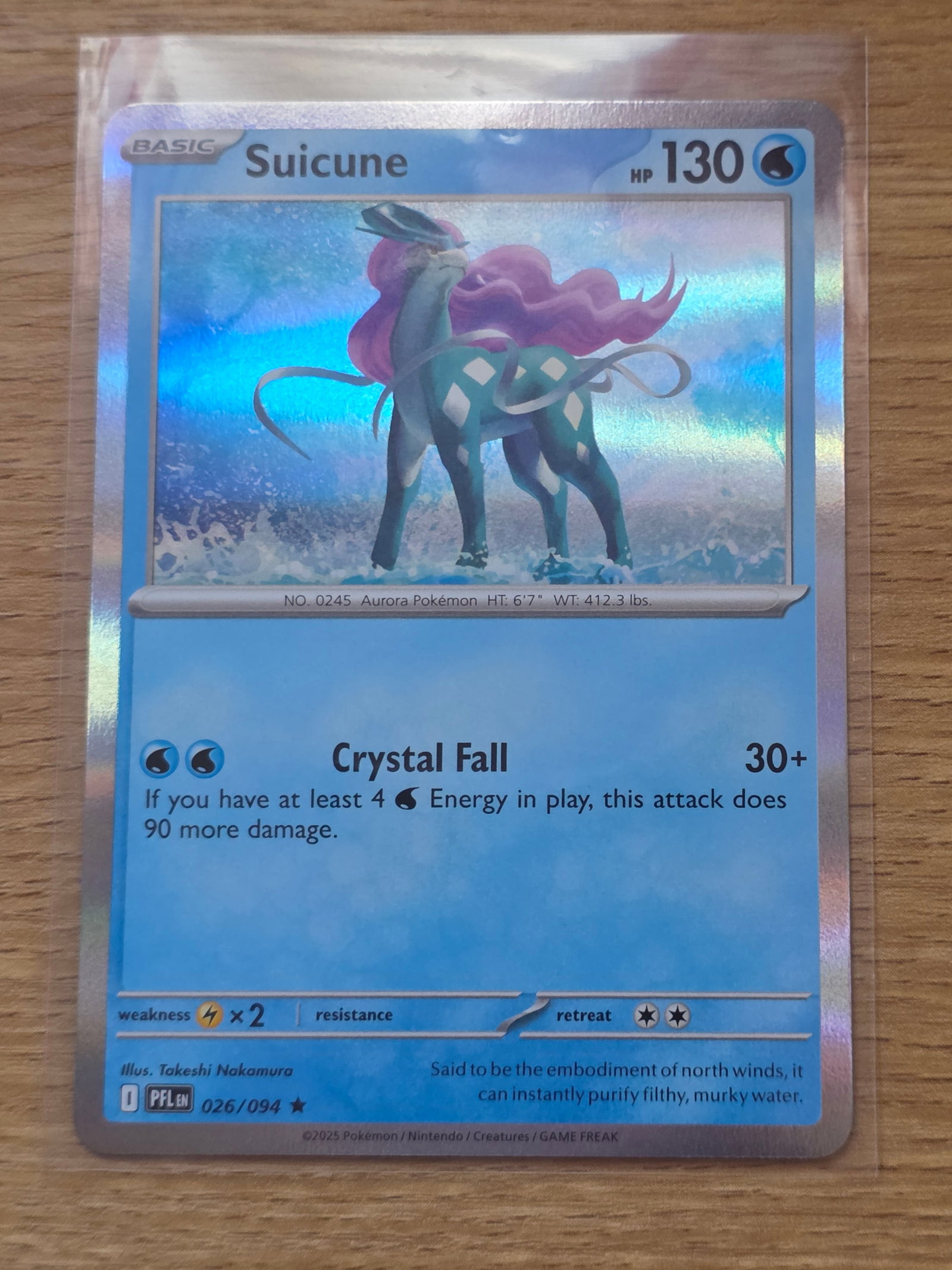 Suicune 026/094 Holo Rare Paldean Fates Pokemon Card (1 of 4)