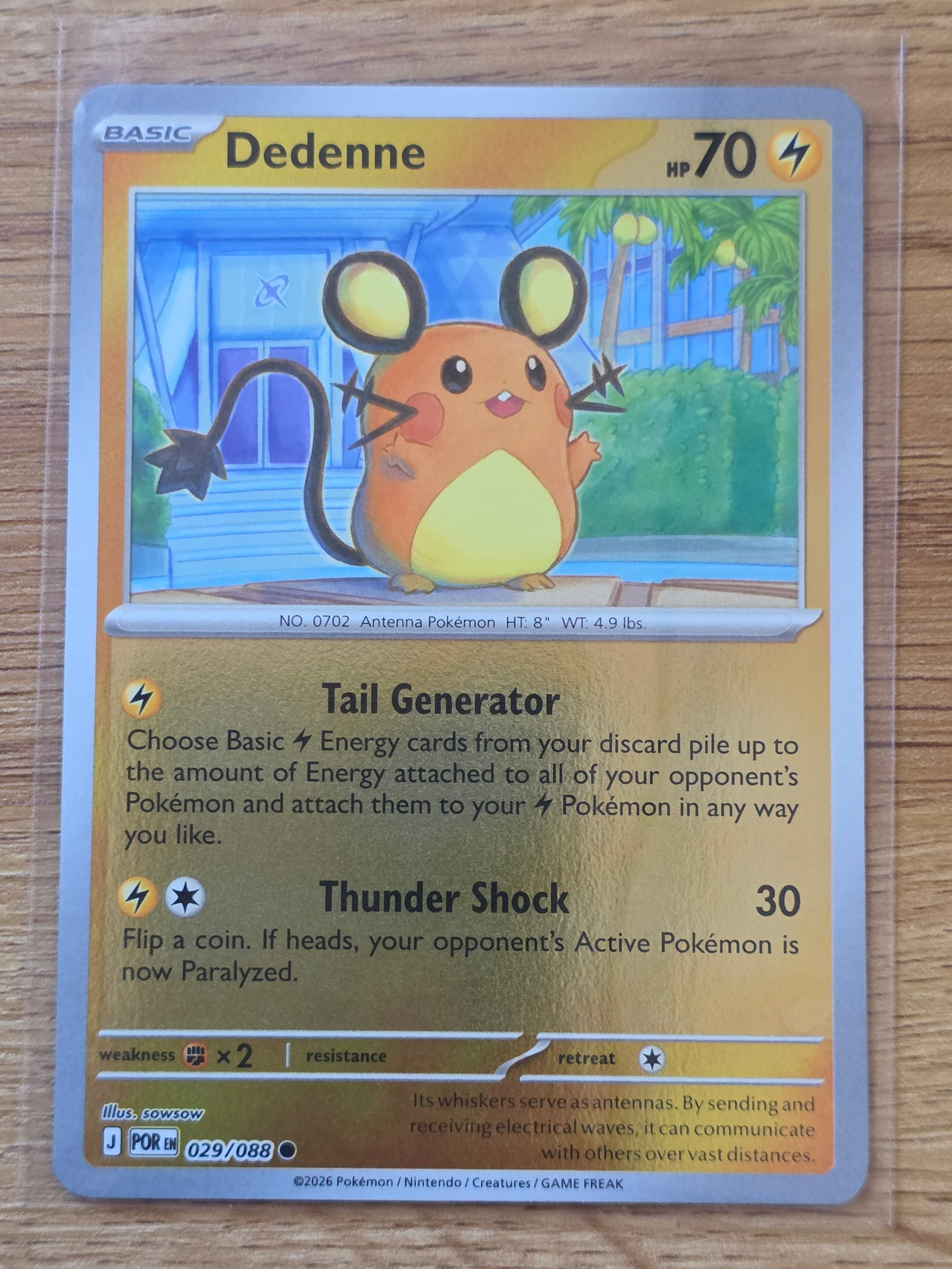 Dedenne Paradox Rift 029/088 Reverse Holo Pokemon Card (1 of 4)