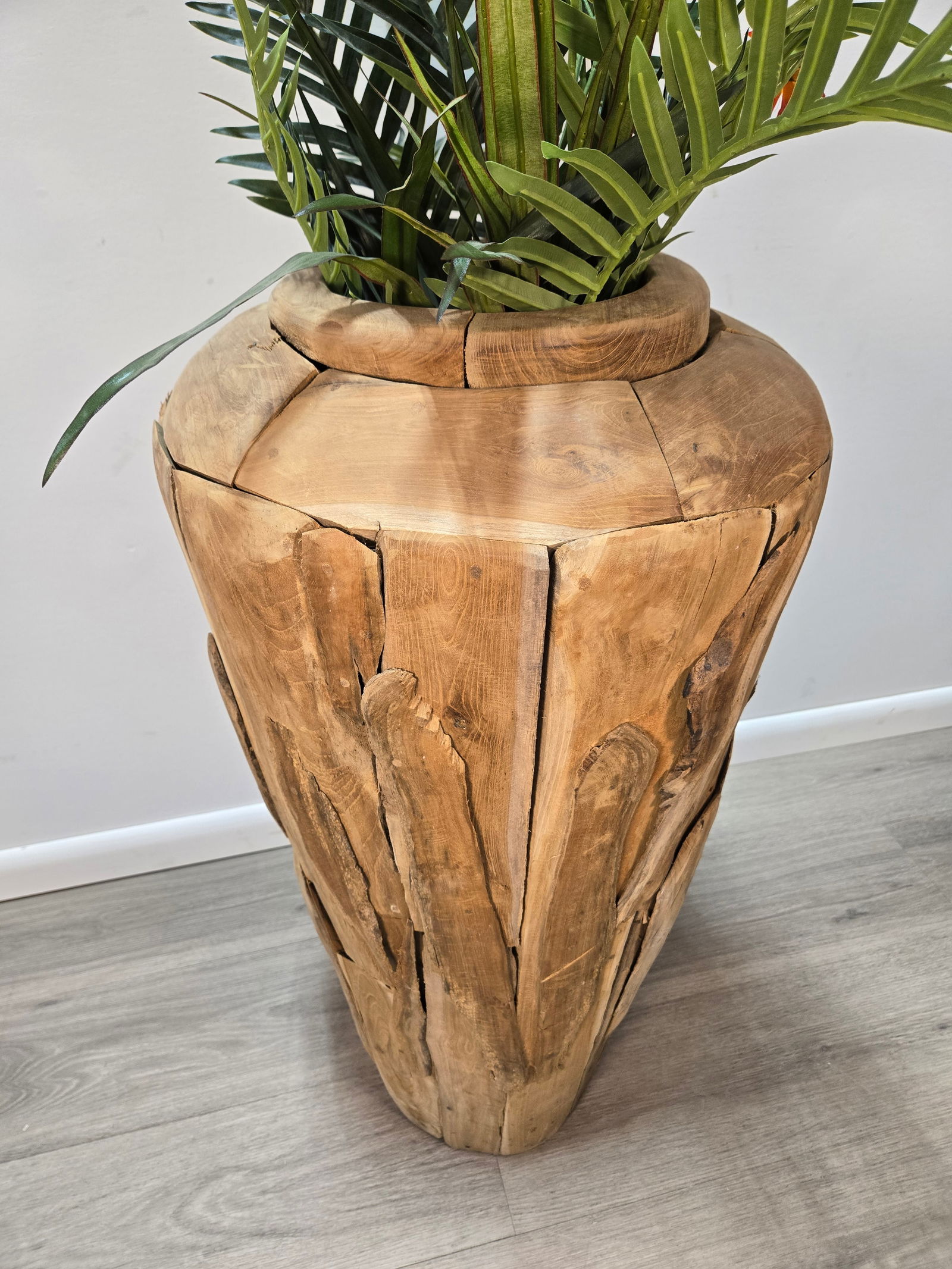 Teak Floor Vase - 3