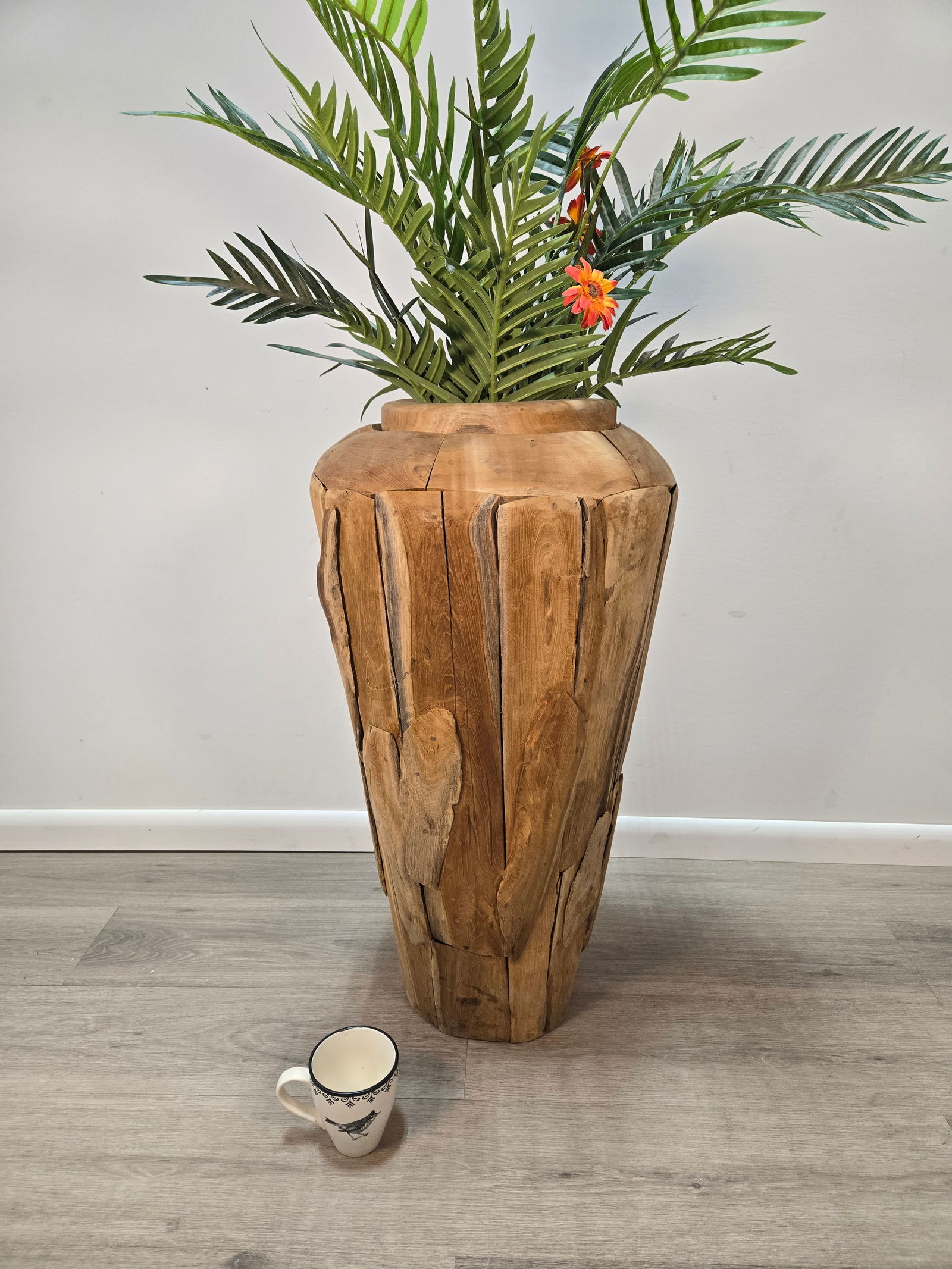 Teak Floor Vase - 4