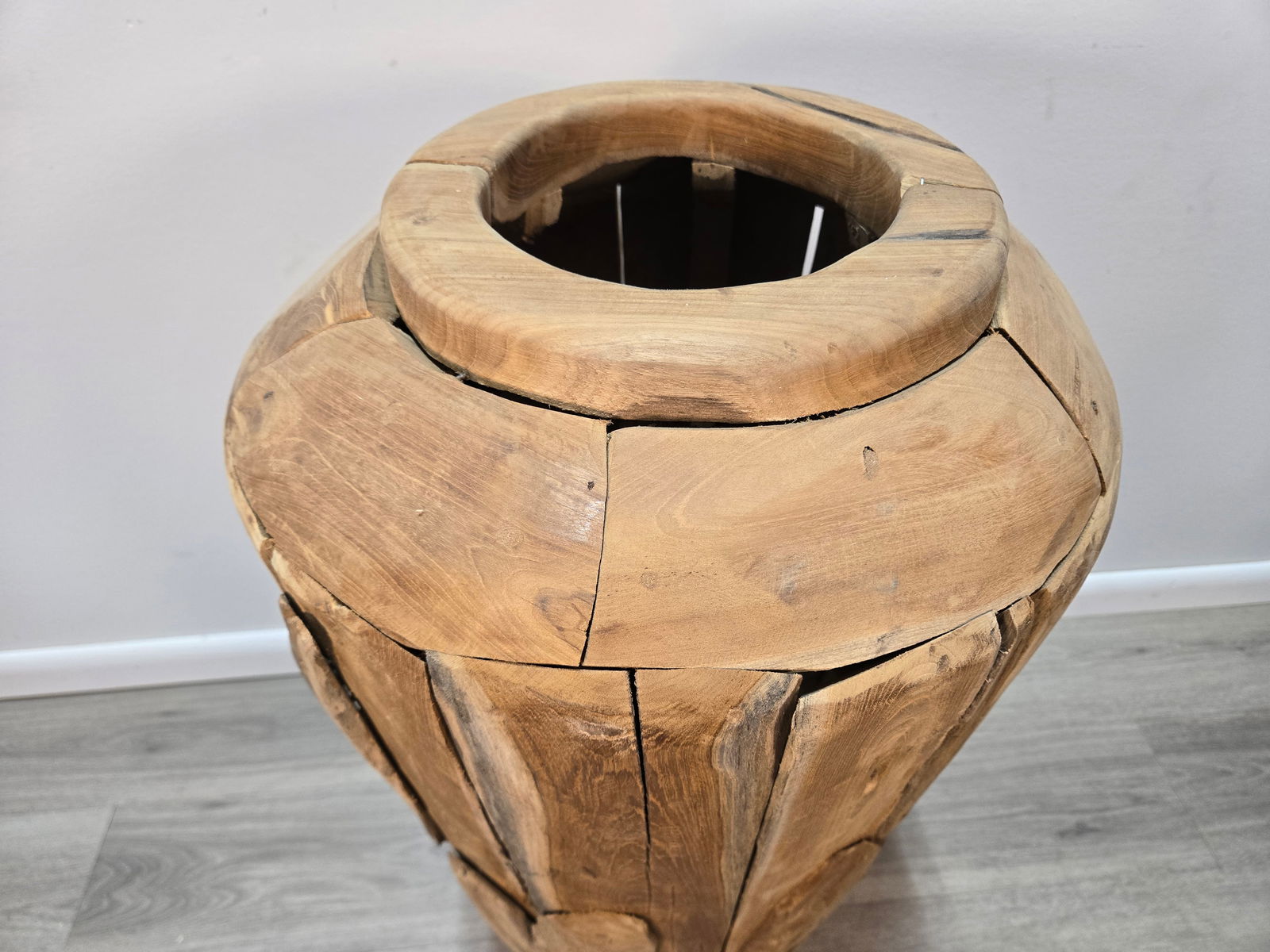 Teak Floor Vase - 5