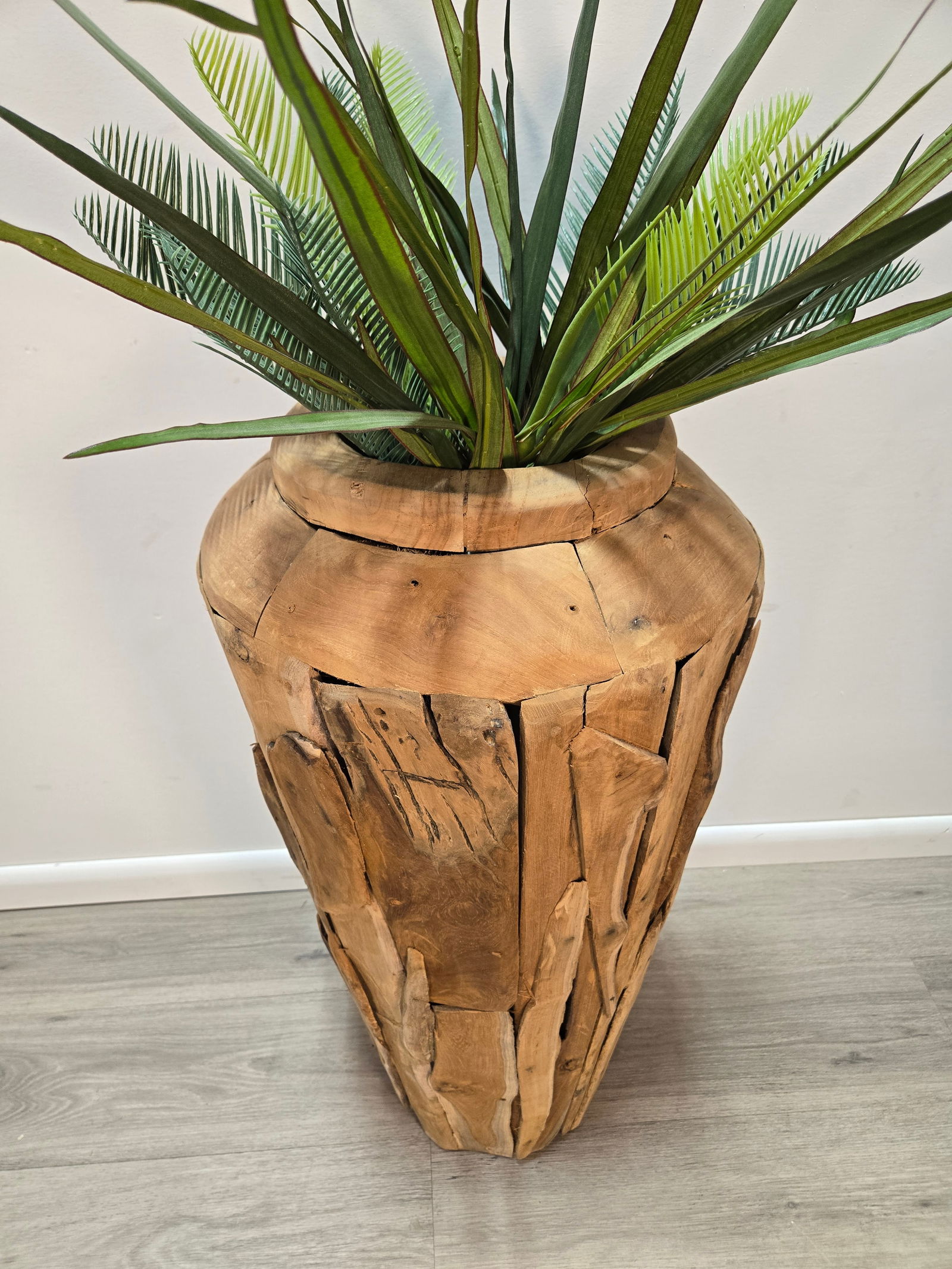 Teak Floor Vase - 2