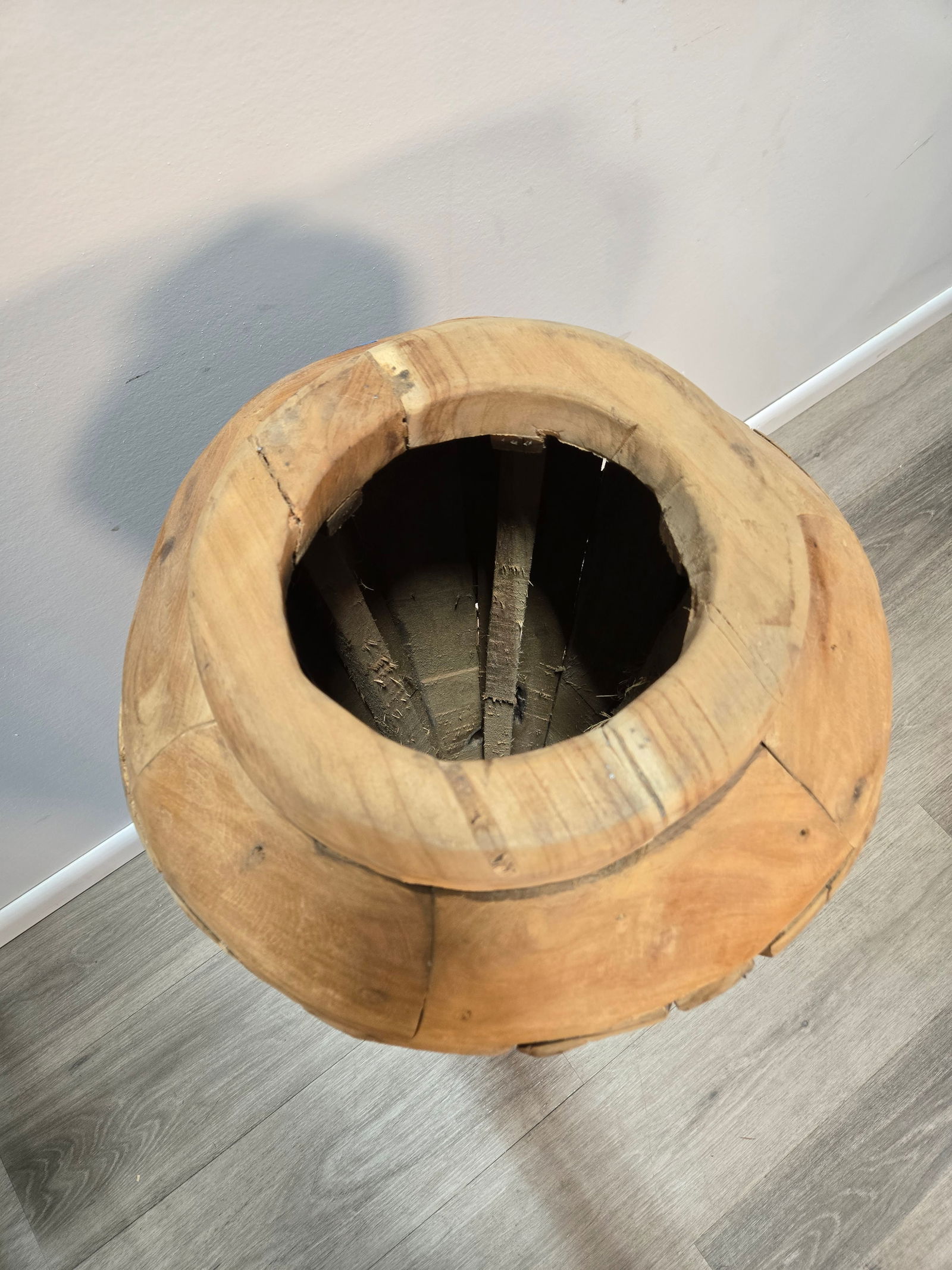 Teak Floor Vase - 5