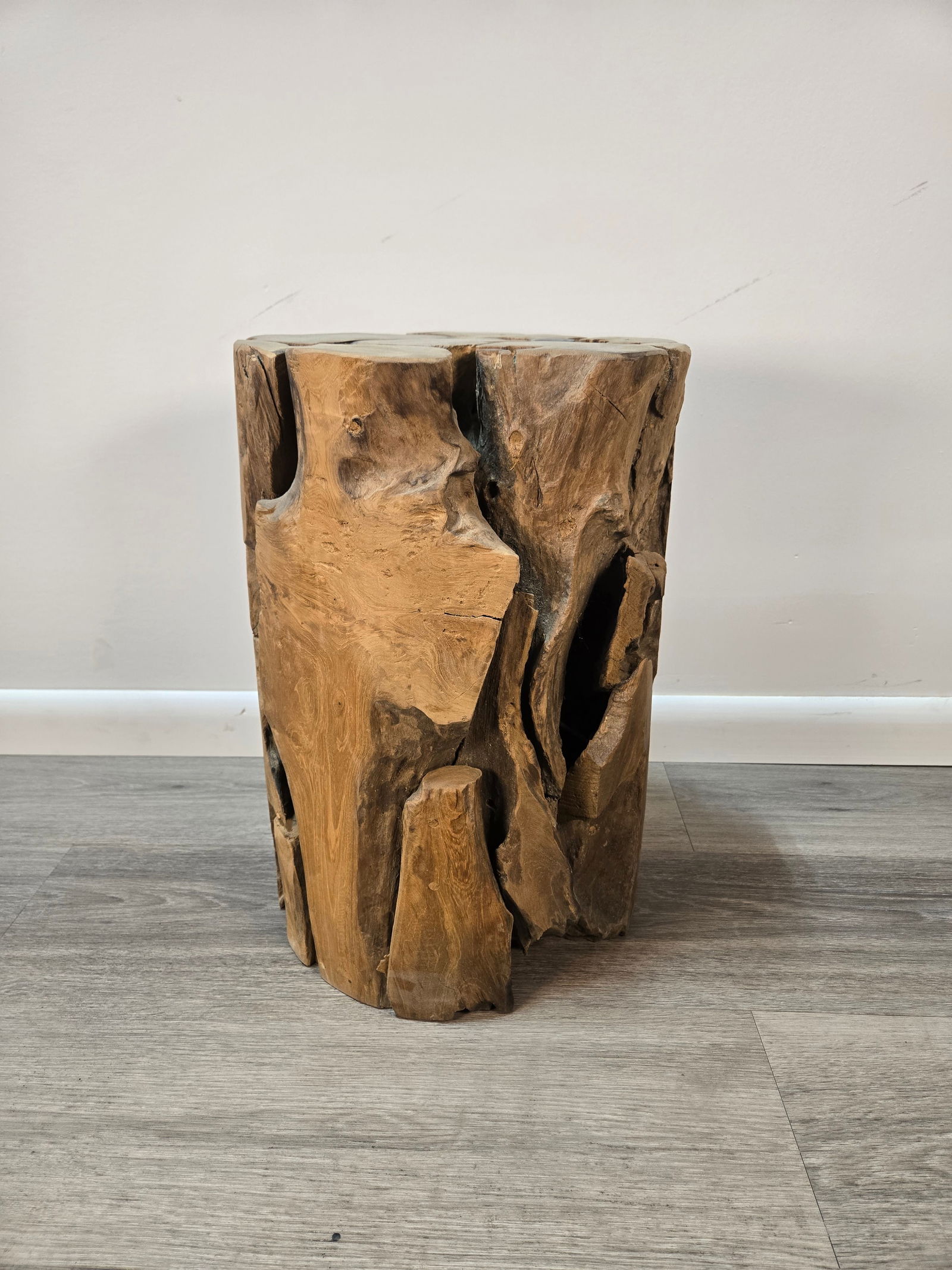 Teak Wood Stool / Side Table: Teak Wood Side Table / StoolHand-crafted from 100% natural, sustainably harvested Indonesian teak wood.Perfect as a stool, side table, or accent table. This table can easily support 100+ lbs of