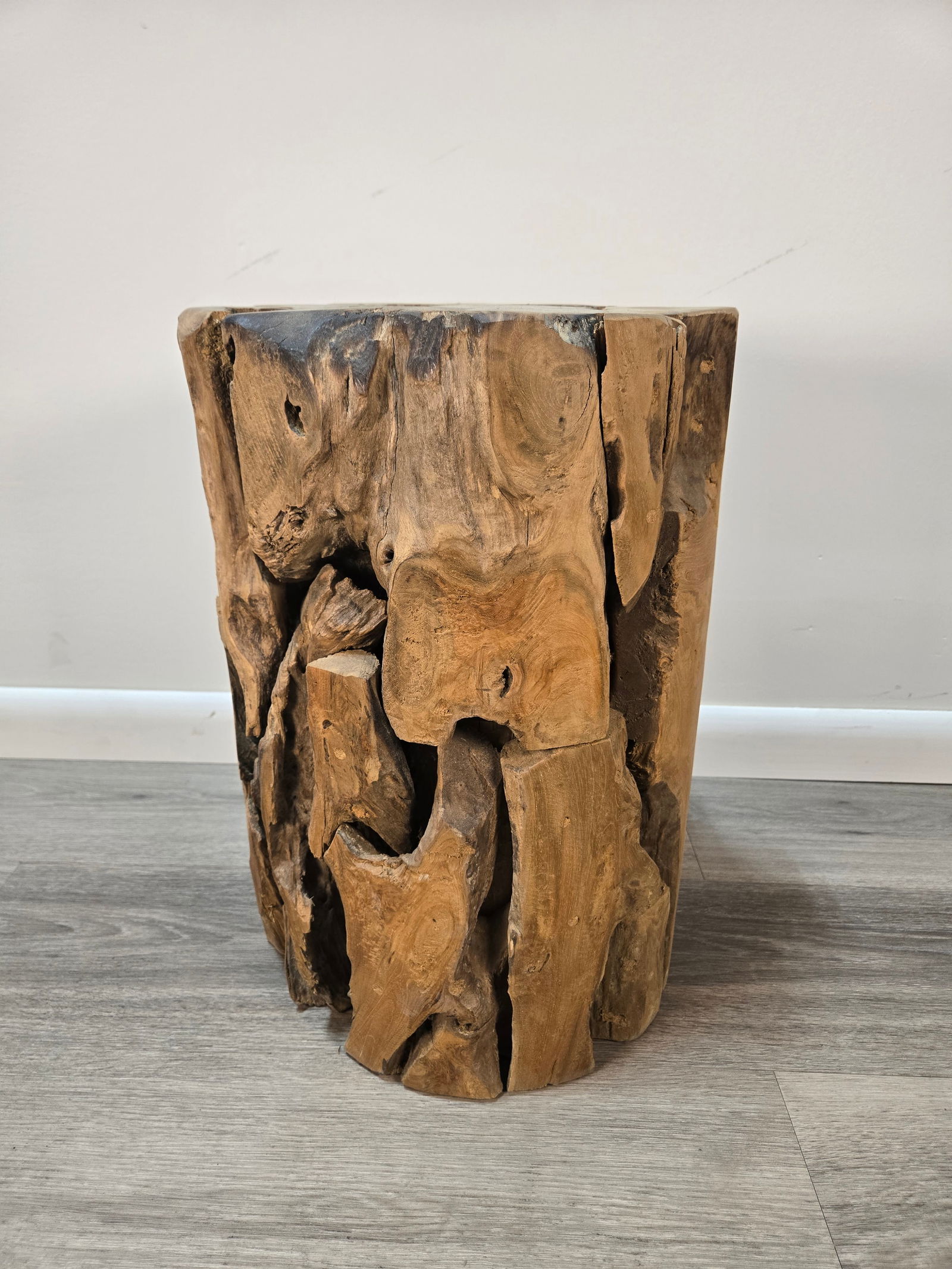 Teak Wood Stool / Side Table - 3