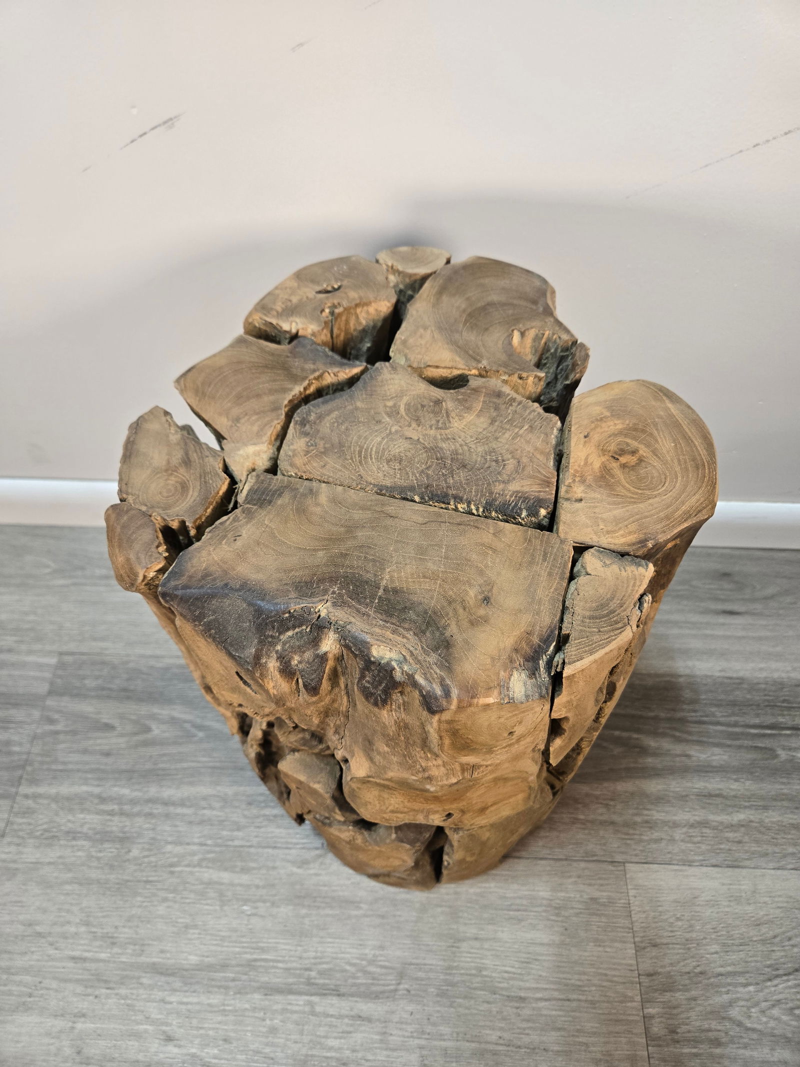 Teak Wood Stool / Side Table - 5