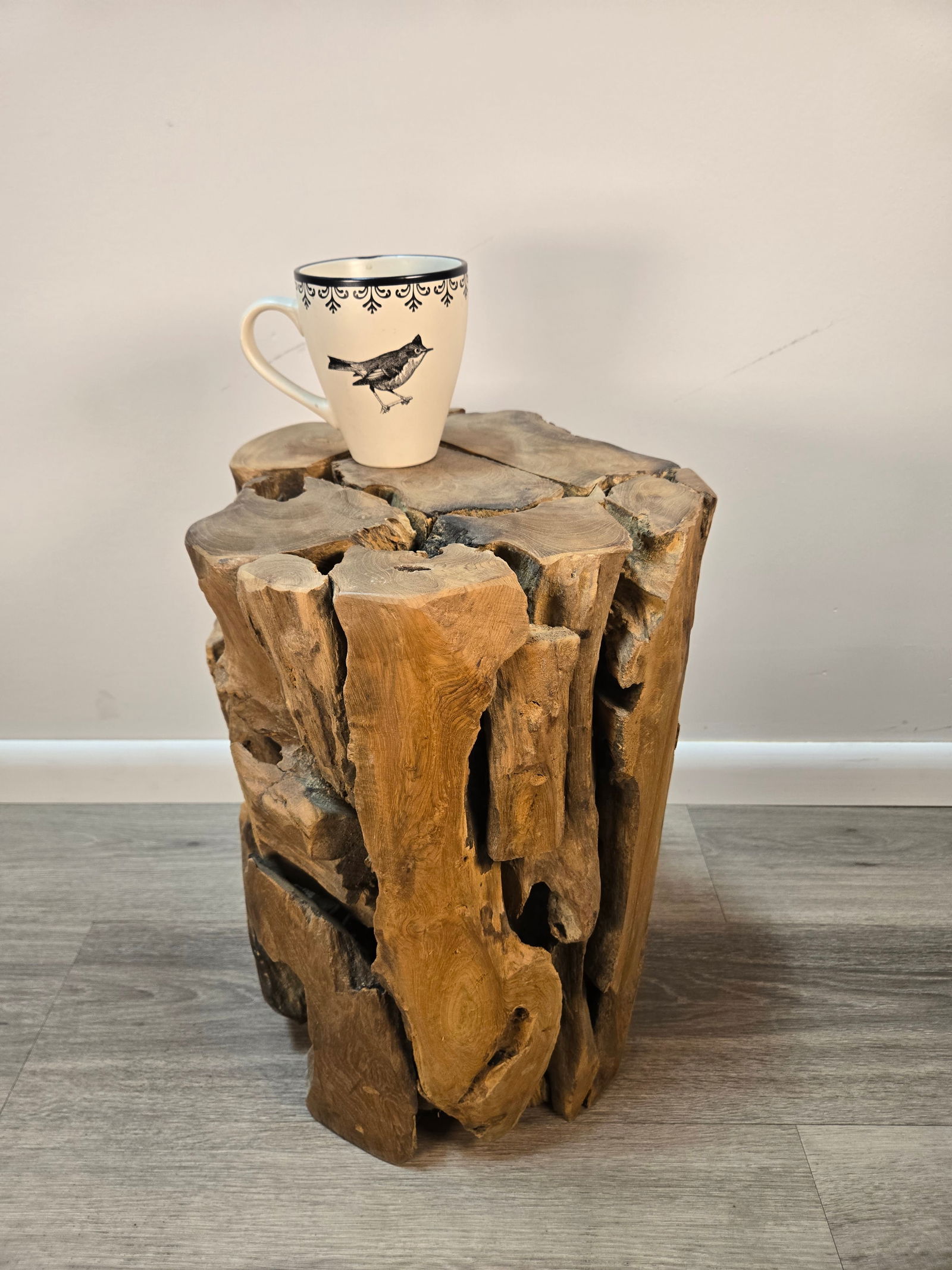 Teak Wood Stool / Side Table - 7