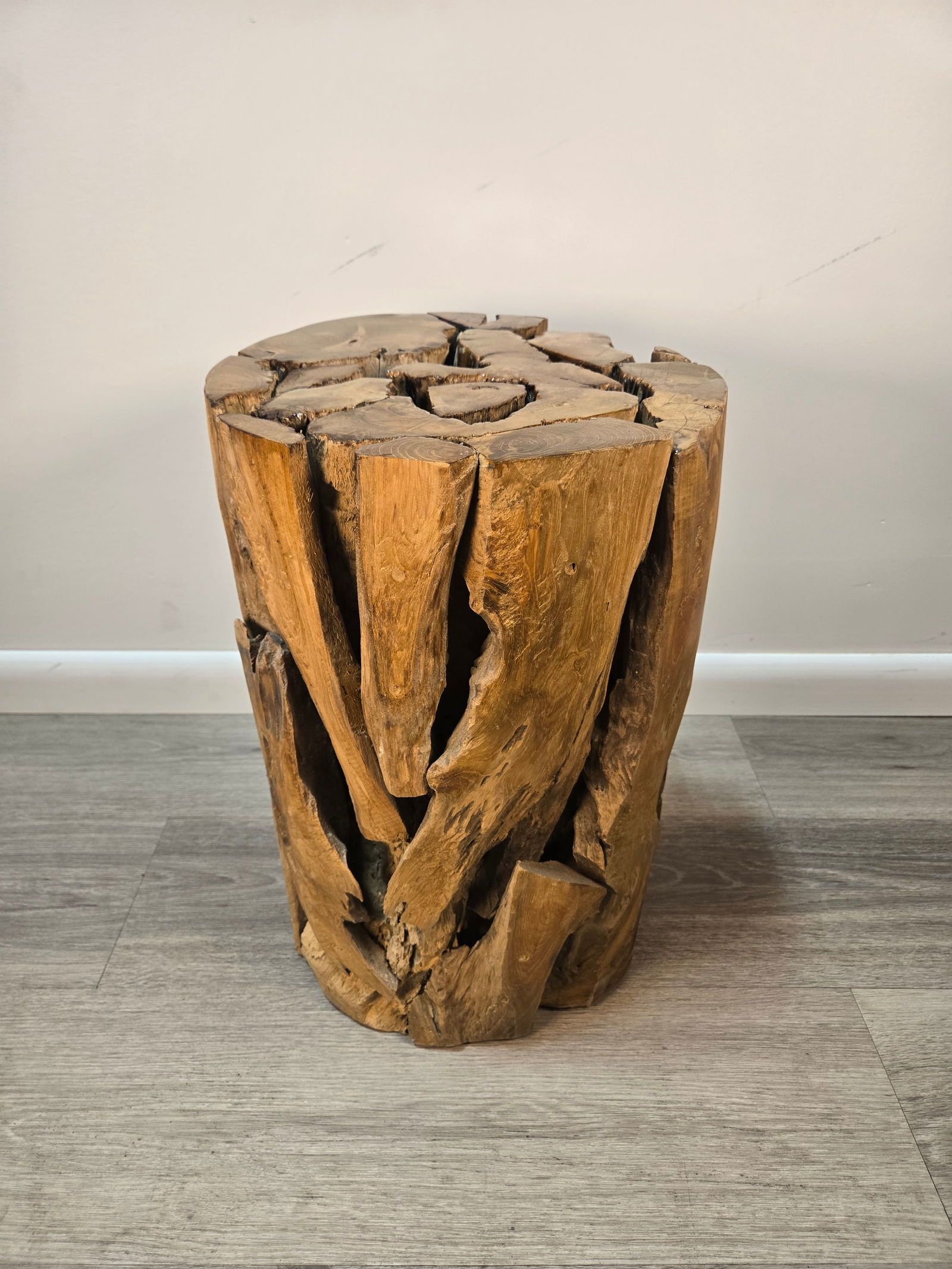 Teak Wood Stool / Side Table (1 of 6)