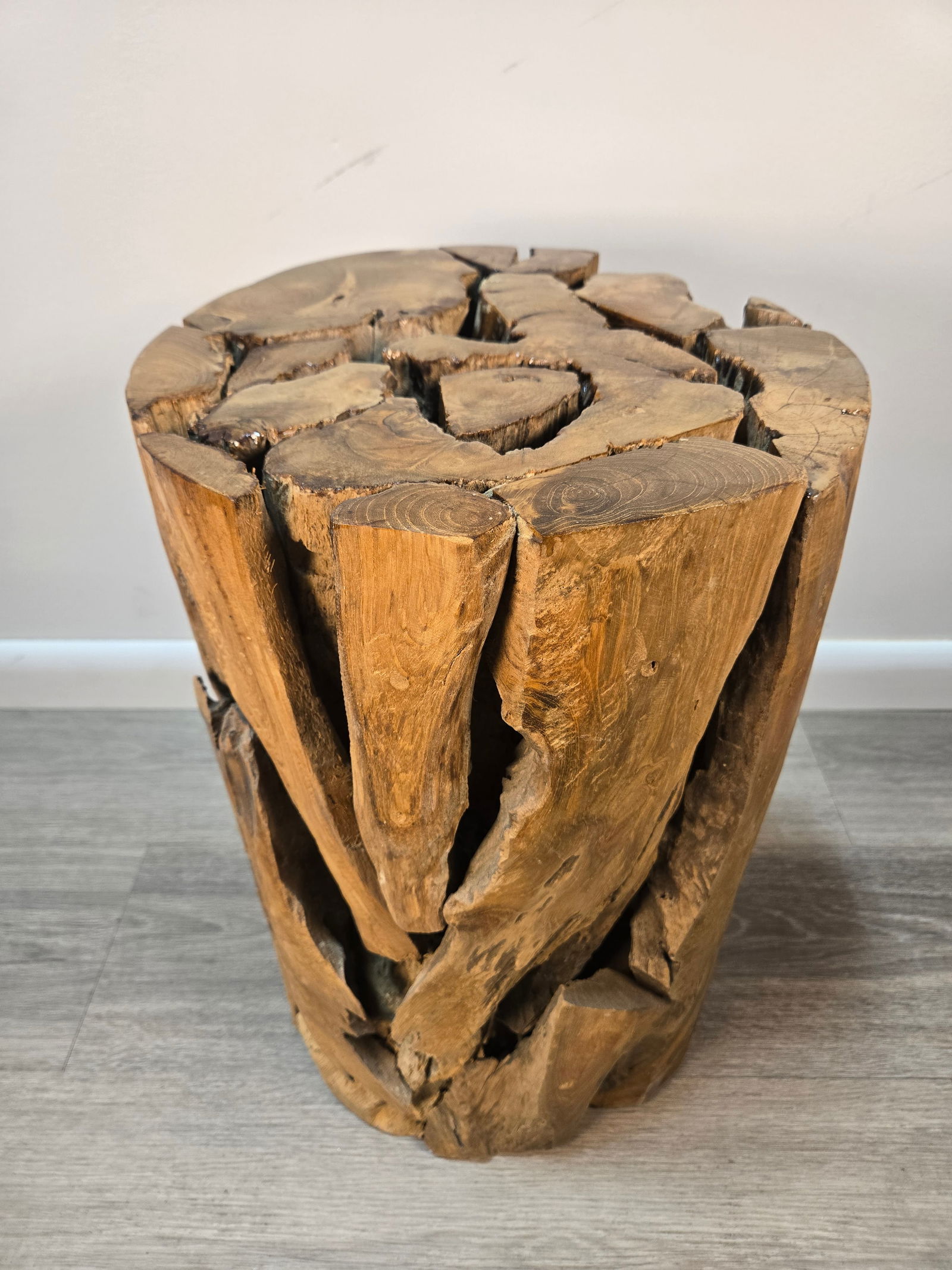 Teak Wood Stool / Side Table - 3