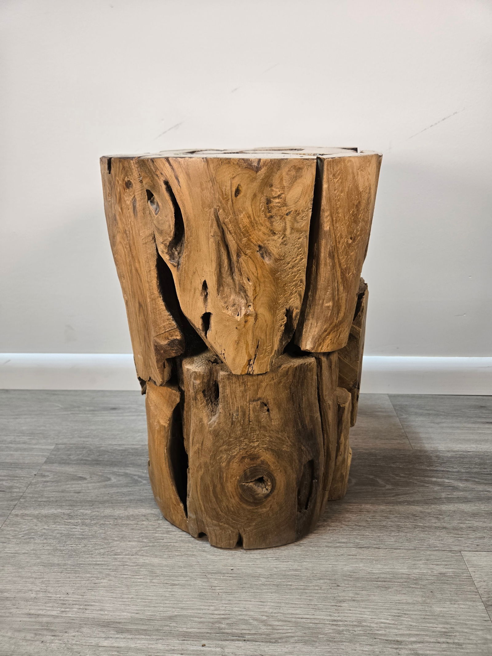 Teak Wood Stool / Side Table - 5