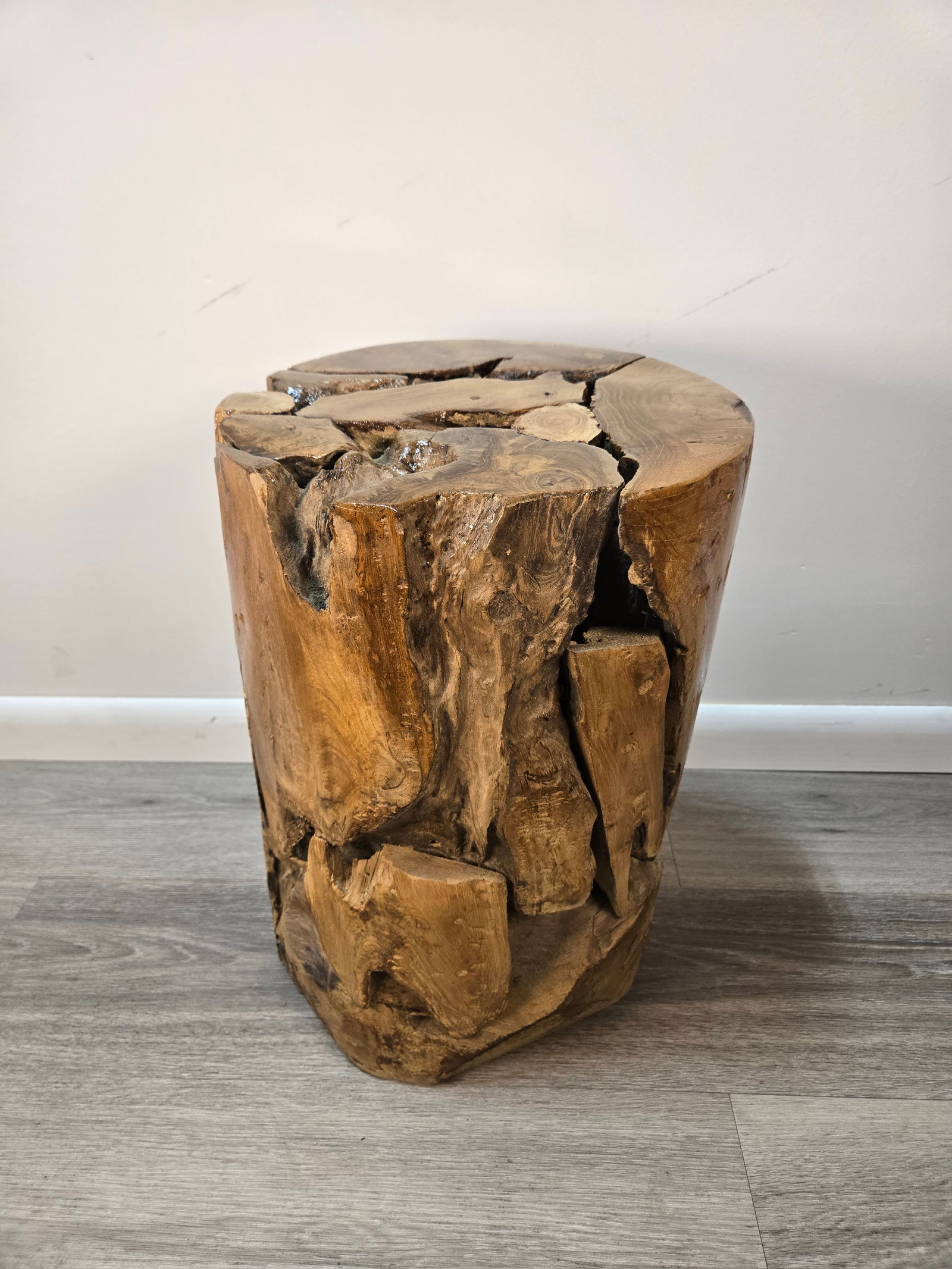 Teak Wood Stool / Side Table: Teak Wood Side Table / StoolHand-crafted from 100% natural, sustainably harvested Indonesian teak wood.Perfect as a stool, side table, or accent table. This table can easily support 100+ lbs of