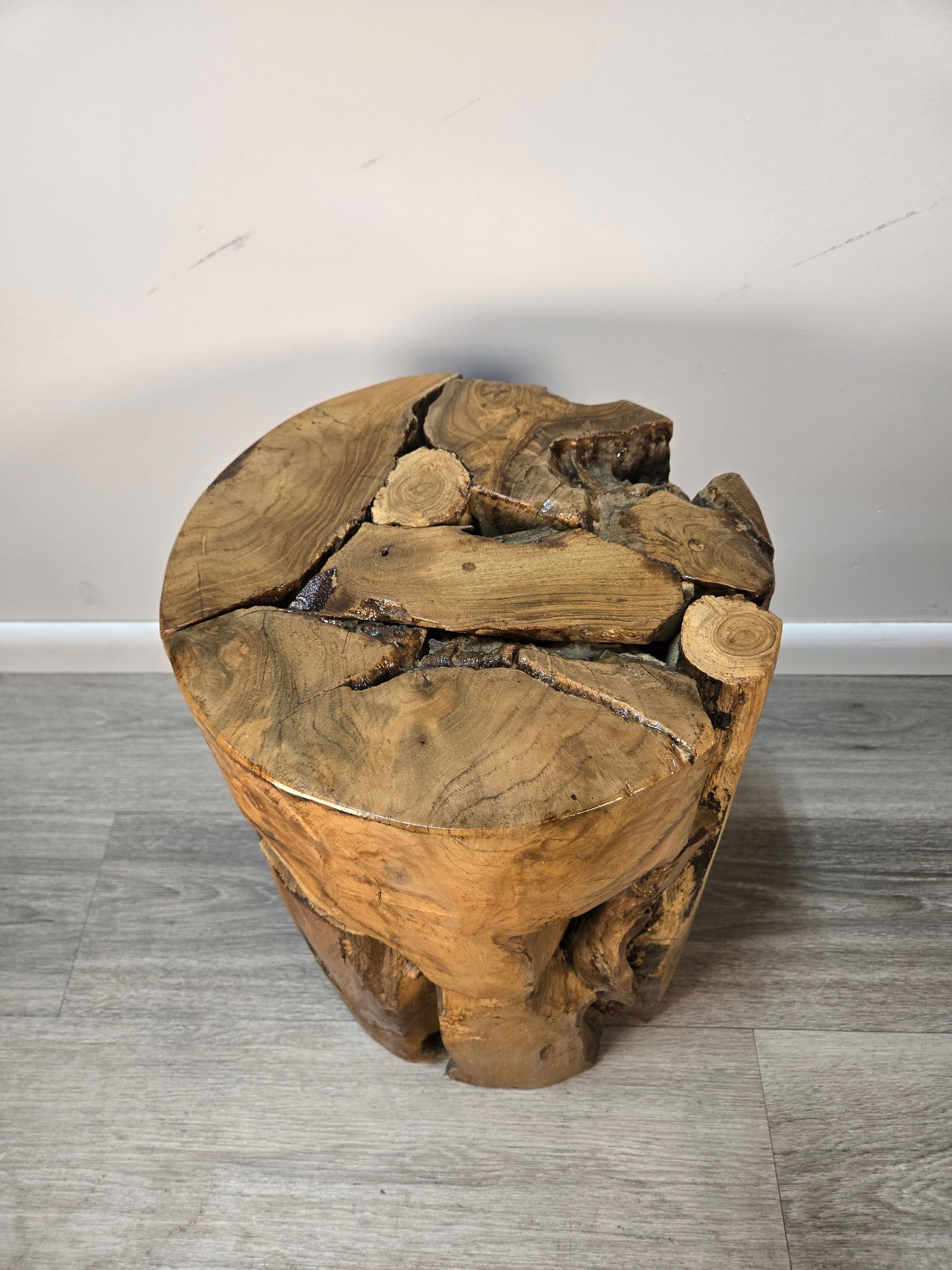 Teak Wood Stool / Side Table - 3