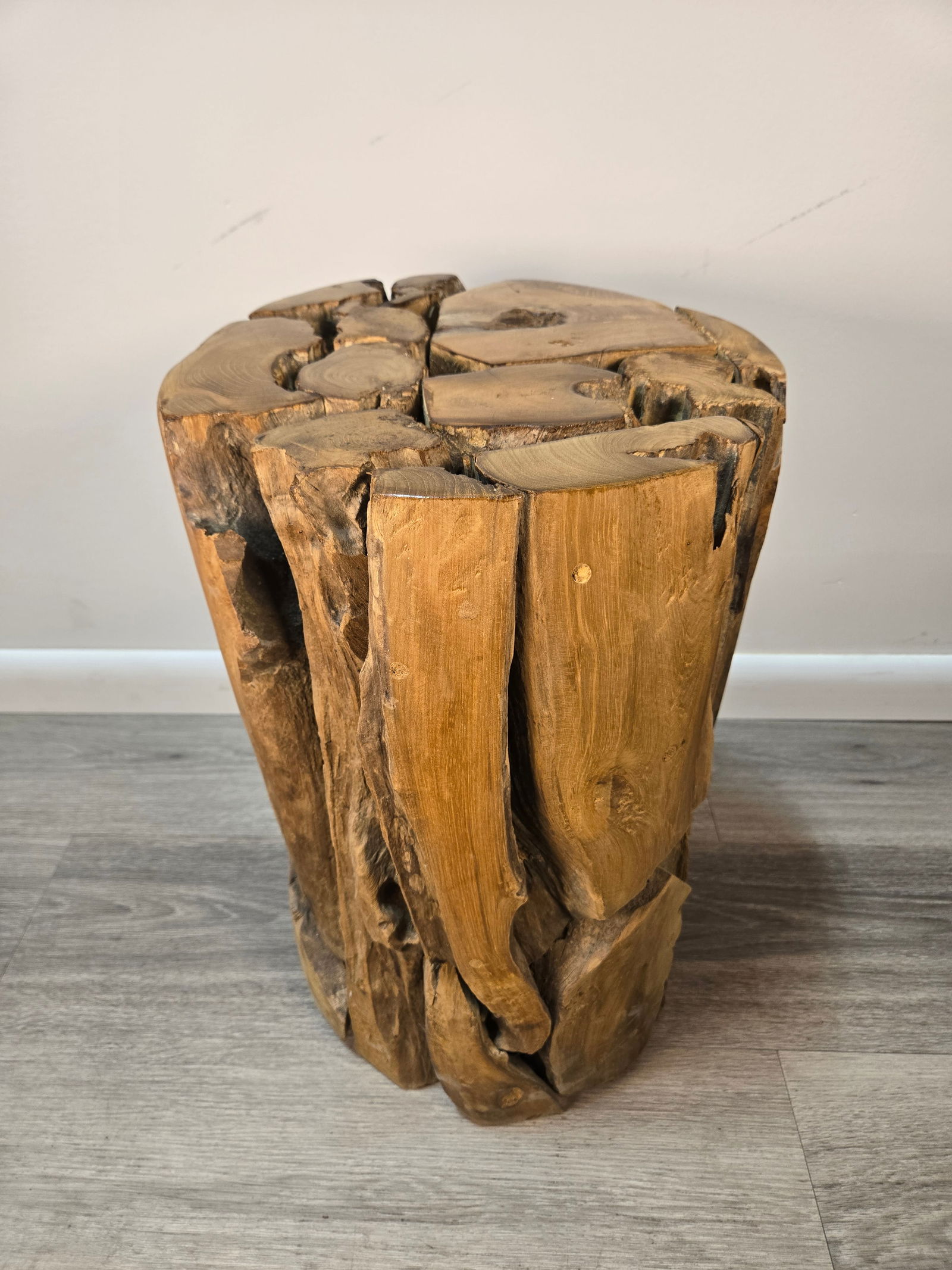 Teak Wood Stool / Side Table - 2